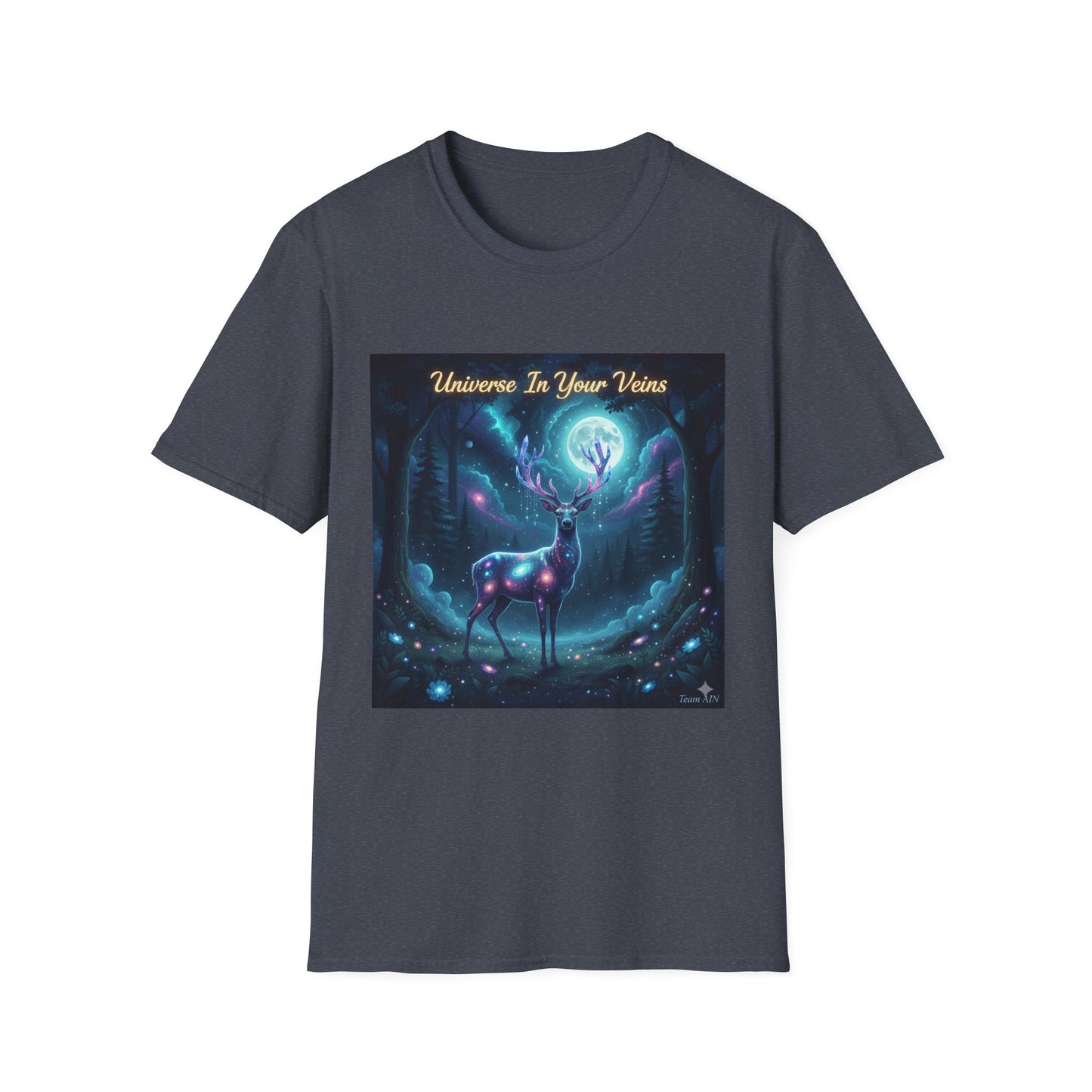Galactic Deer Unisex Softstyle T-Shirt | Universe in Your Veins Graphic Tee, Unique Gift, Cosmic Apparel, Nature Lover Shirt, [...]