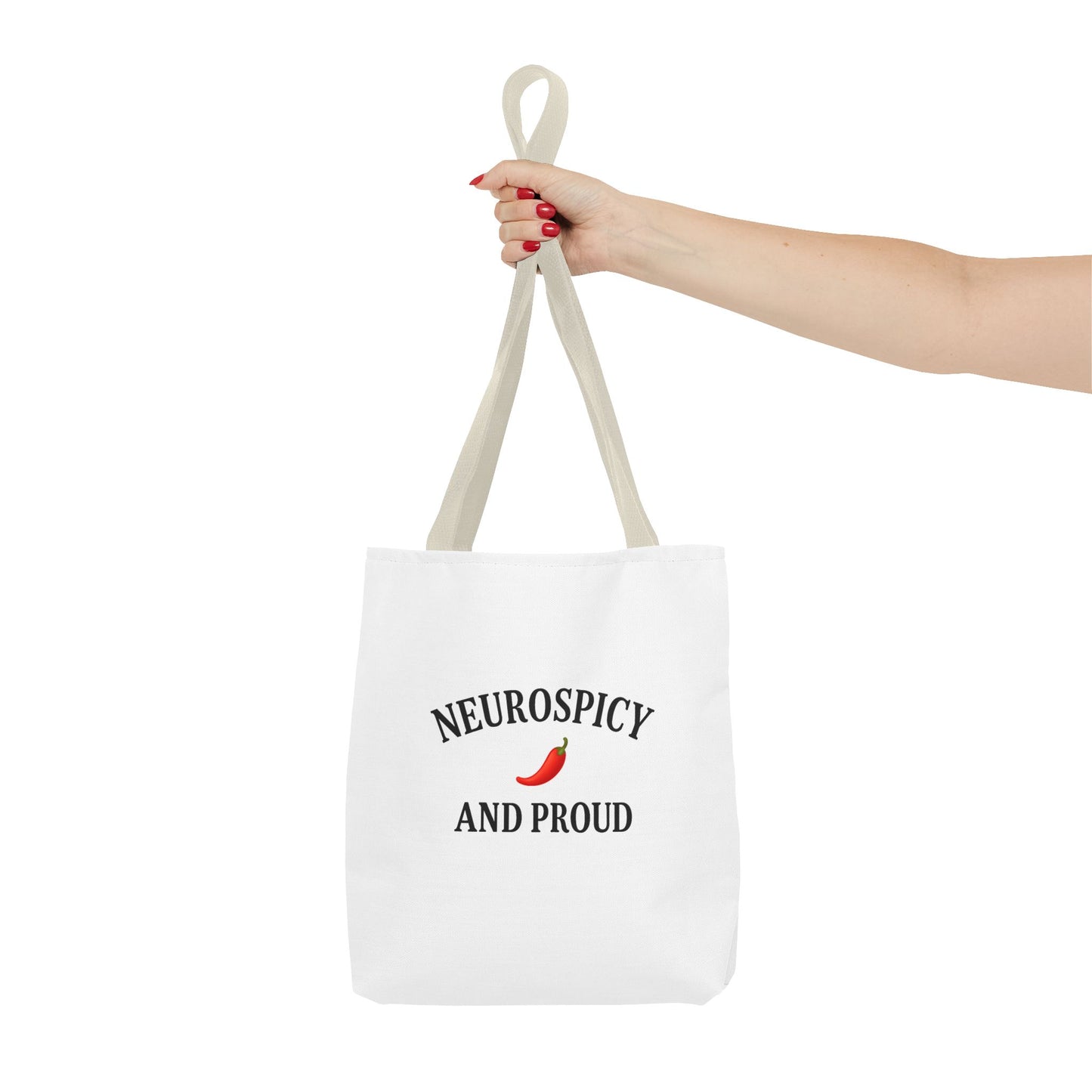 Neurospicy Pride Tote Bag - Fun Gift for Neurodivergent Friends, Shopping, Beach, Cute Carry-All, AOP Design