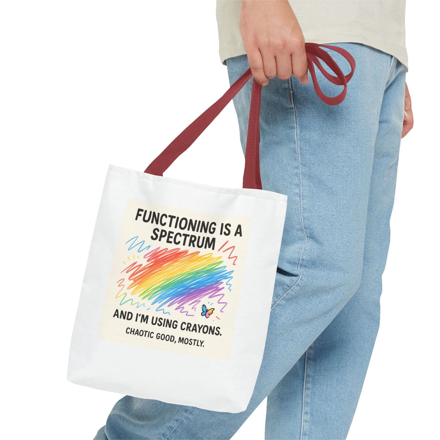 Vibrant Spectrum Tote Bag - Fun Design for Rainbow Lovers, Art Enthusiasts, Eco-Friendly Shopping, School, Gifts, Unique Style