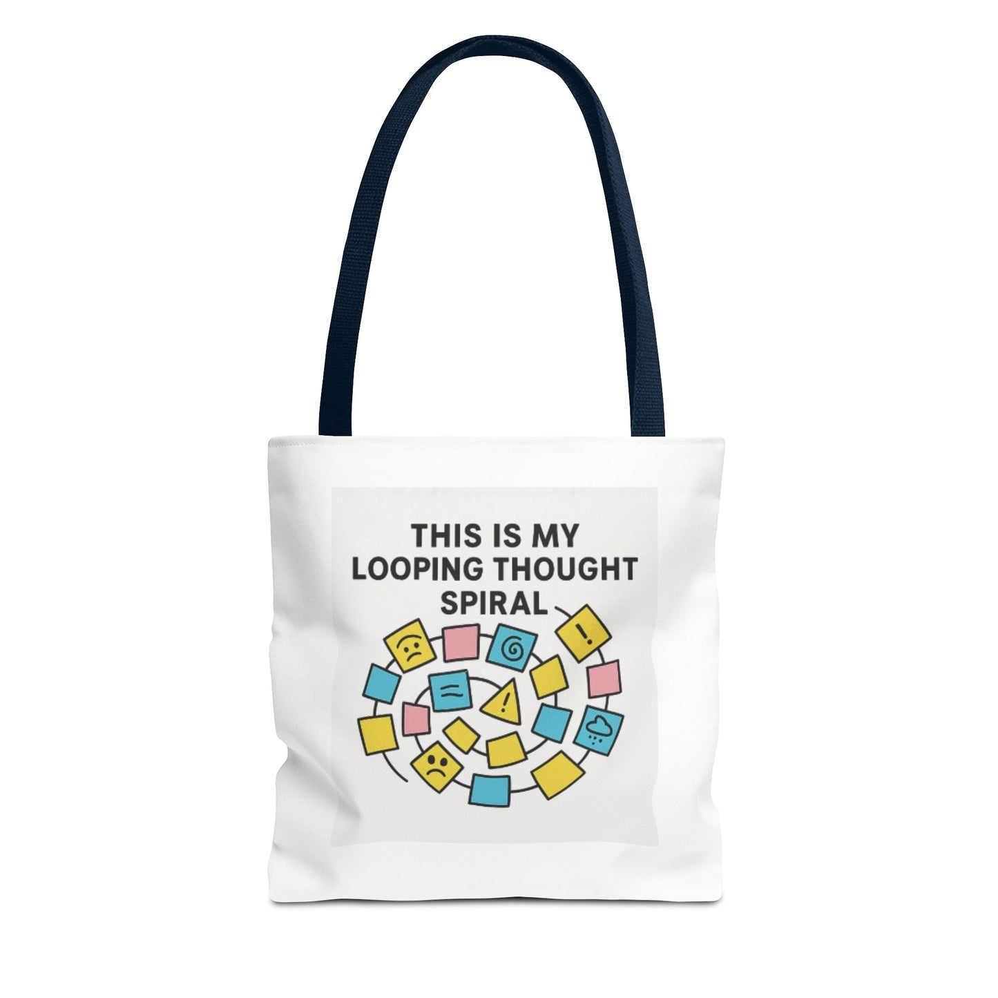 Thought Spiral Tote Bag, Funny Shopping Tote, Gift for Students, Creative Carryall, Unique Tote for Artists, Everyday Use Bag