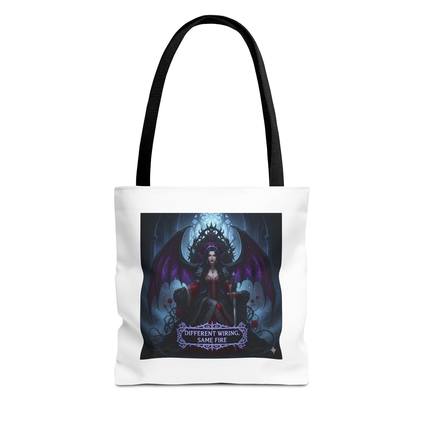 Different Wiring Same Fire Gothic Tote Bag | Dark Empowerment