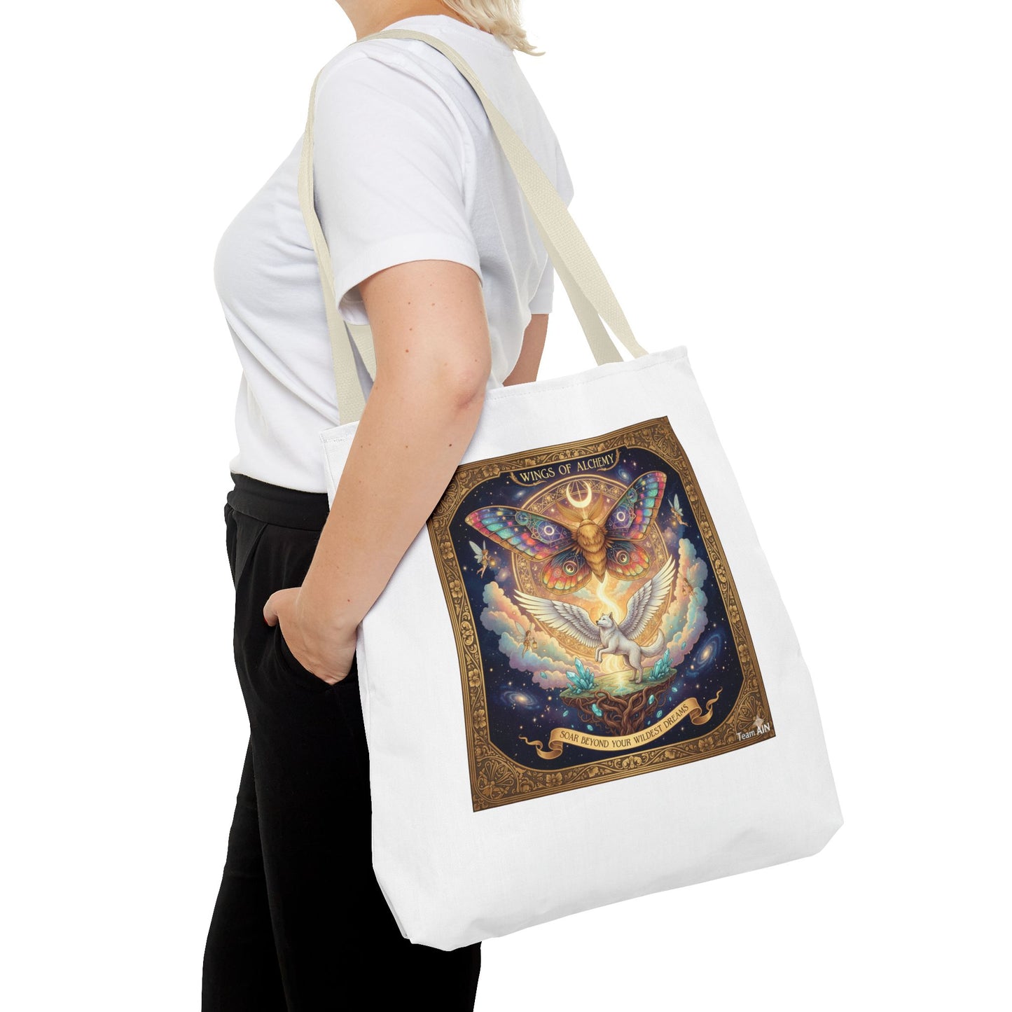 Mystical Butterfly Tote Bag, Bohemian Canvas Bag, Eco-Friendly Shopping Tote, Gypsy Gift, Art Print Bag, Festival Accessory