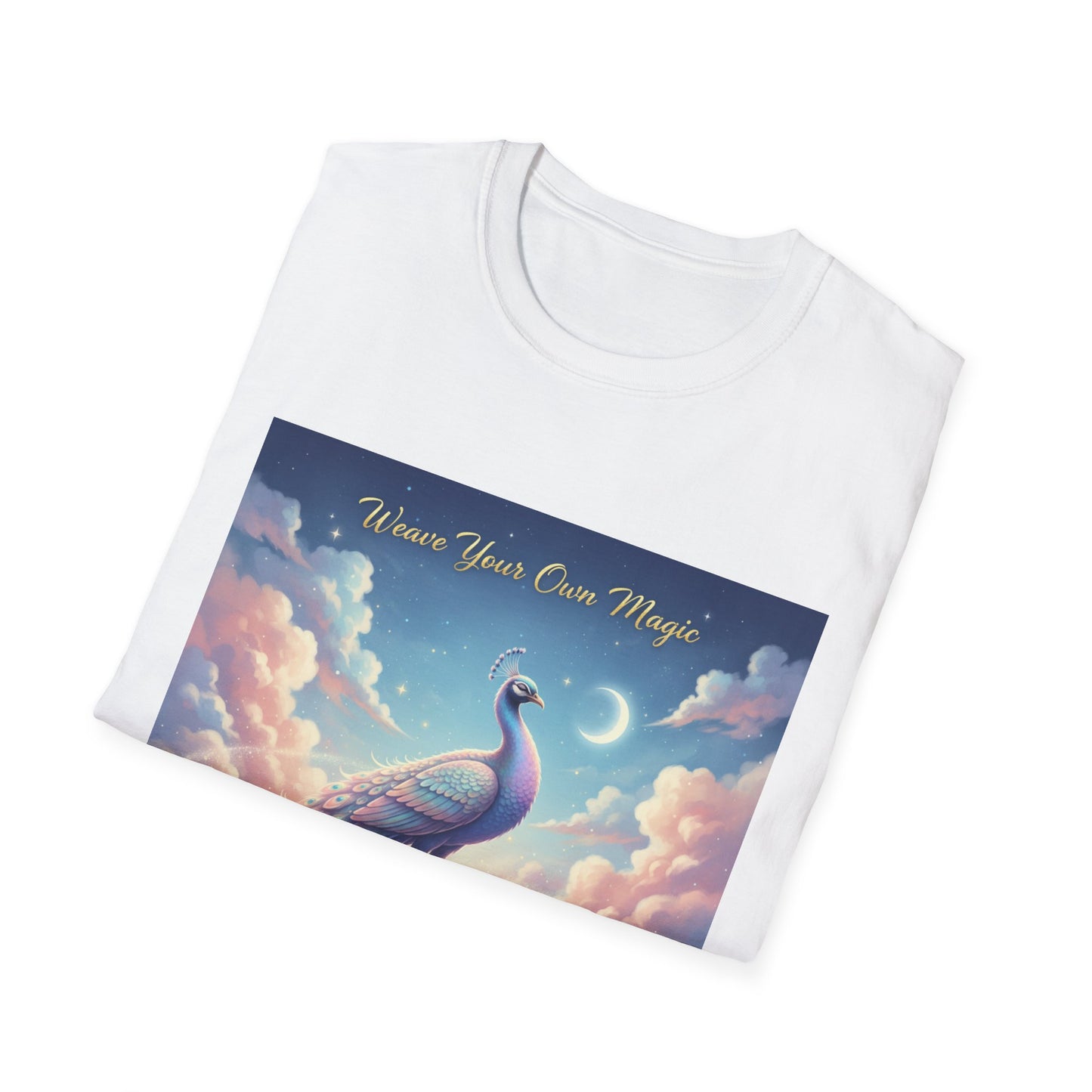 Magical Peacock T-Shirt, Bohemian Tee, Unique Gift, Inspirational Apparel, Women’s Fashion, Celestial Design, Unisex Top, Summer Style