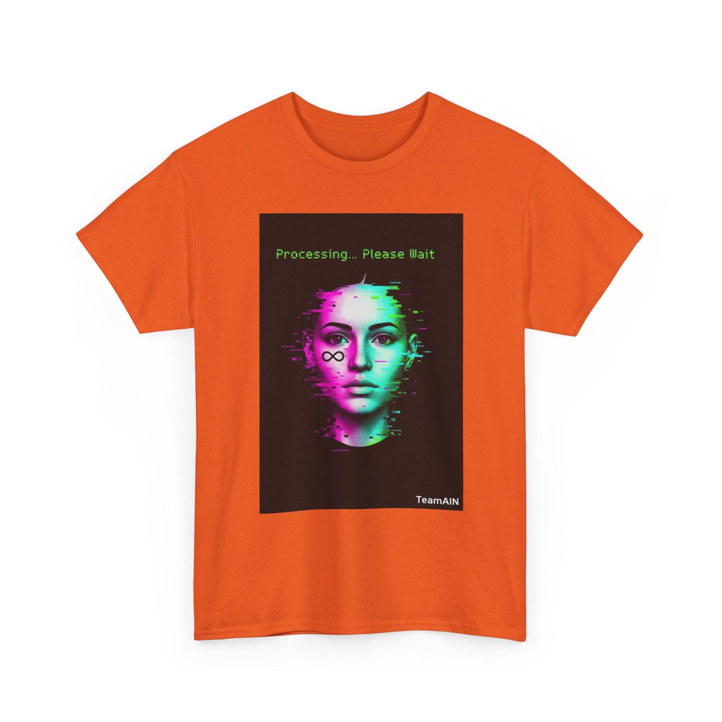 Retro Digital Art Tee, Processing Please Wait Shirt, Unisex Cotton T-Shirt, Techy Graphic Tee, Unique Gift for Gamers, Artsy Fashion