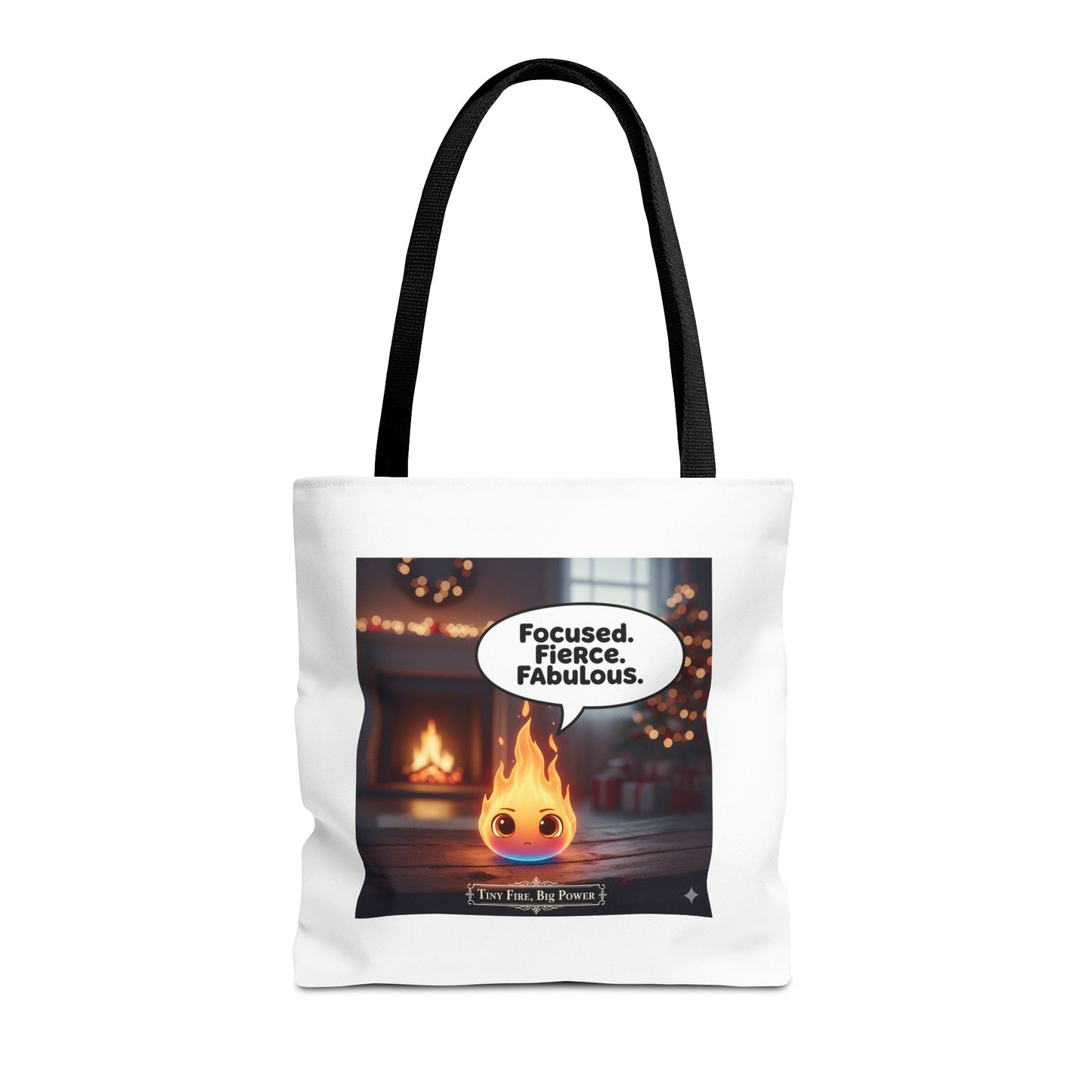 Fierce and Fabulous Tote Bag, Motivational Gift, Cute AOP Bag, Daily Use, Holiday Shopping, Unique Statement Accessory