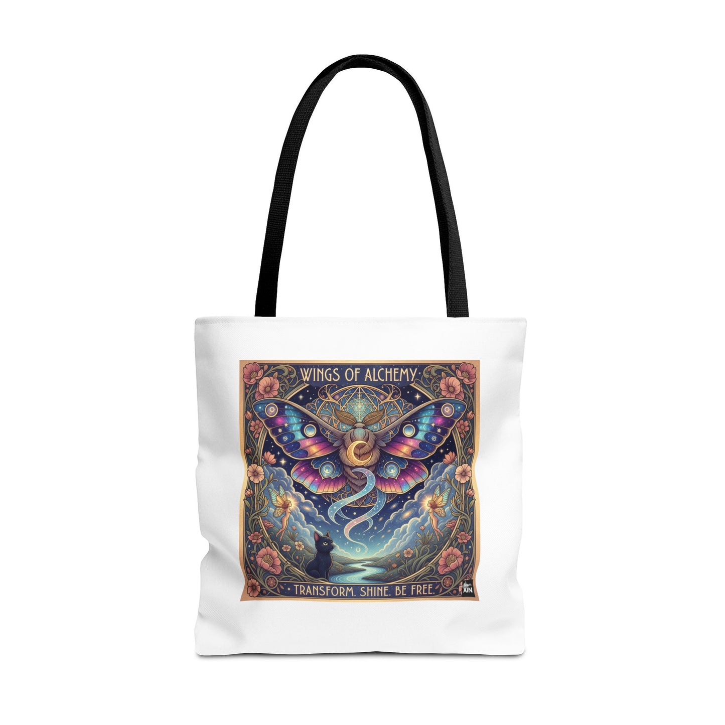 Wings of Alchemy Tote Bag - Transform, Shine, Be Free, Magical Art, Eco-Friendly Canvas Bag, Perfect Gift for Nature Lovers