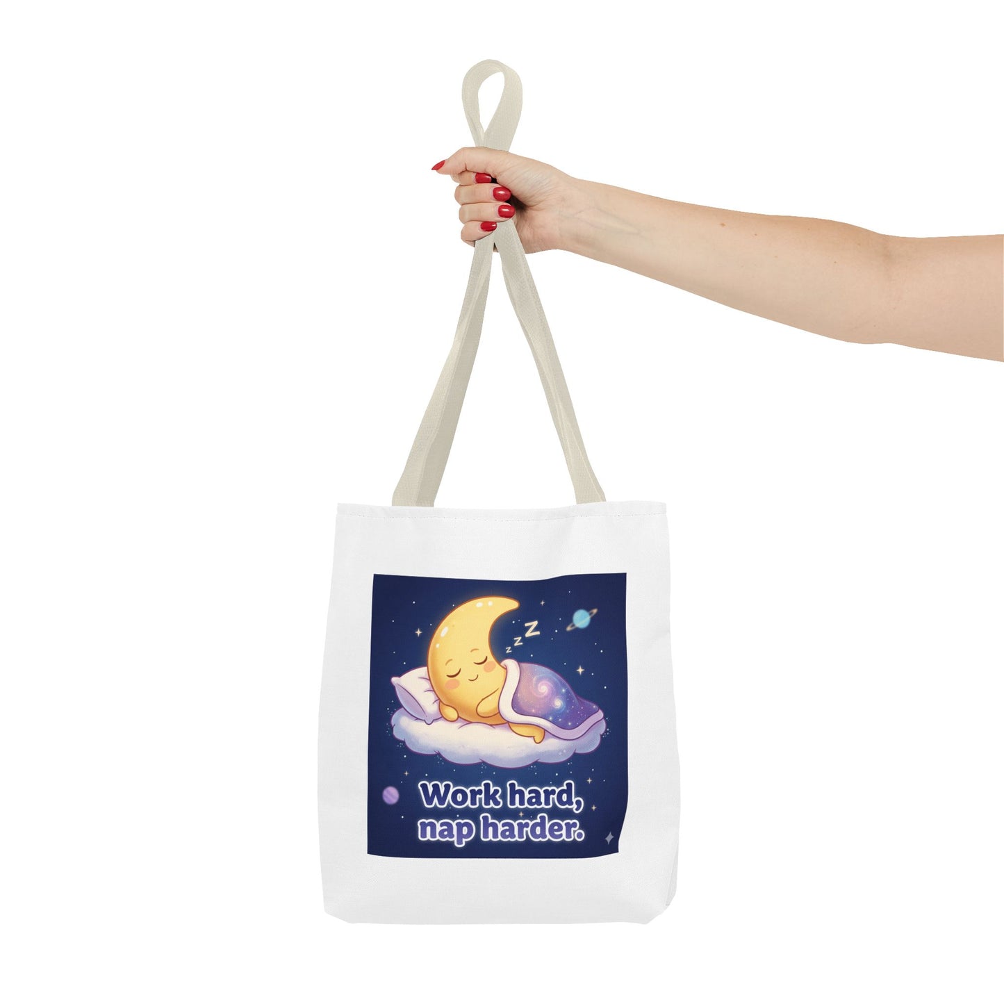 Whimsical Tote Bag Featuring 'Work Hard, Nap Harder' Design | Ideal for Students, Busy Moms, and Gift Giving | Perfect for Everyday, [...]