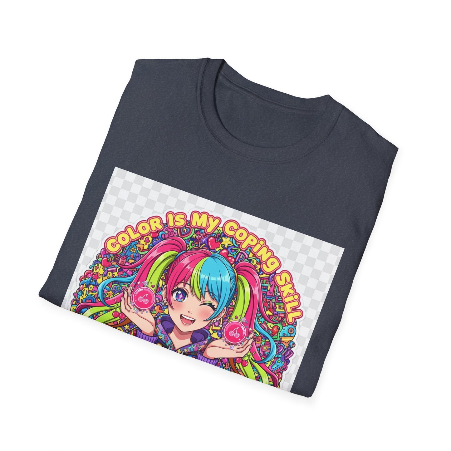 Color My Coping Unisex Softstyle T-Shirt, Fun Graphic Tee, Gift for Adults, Casual Wear, Artsy Apparel, Summer Shirt