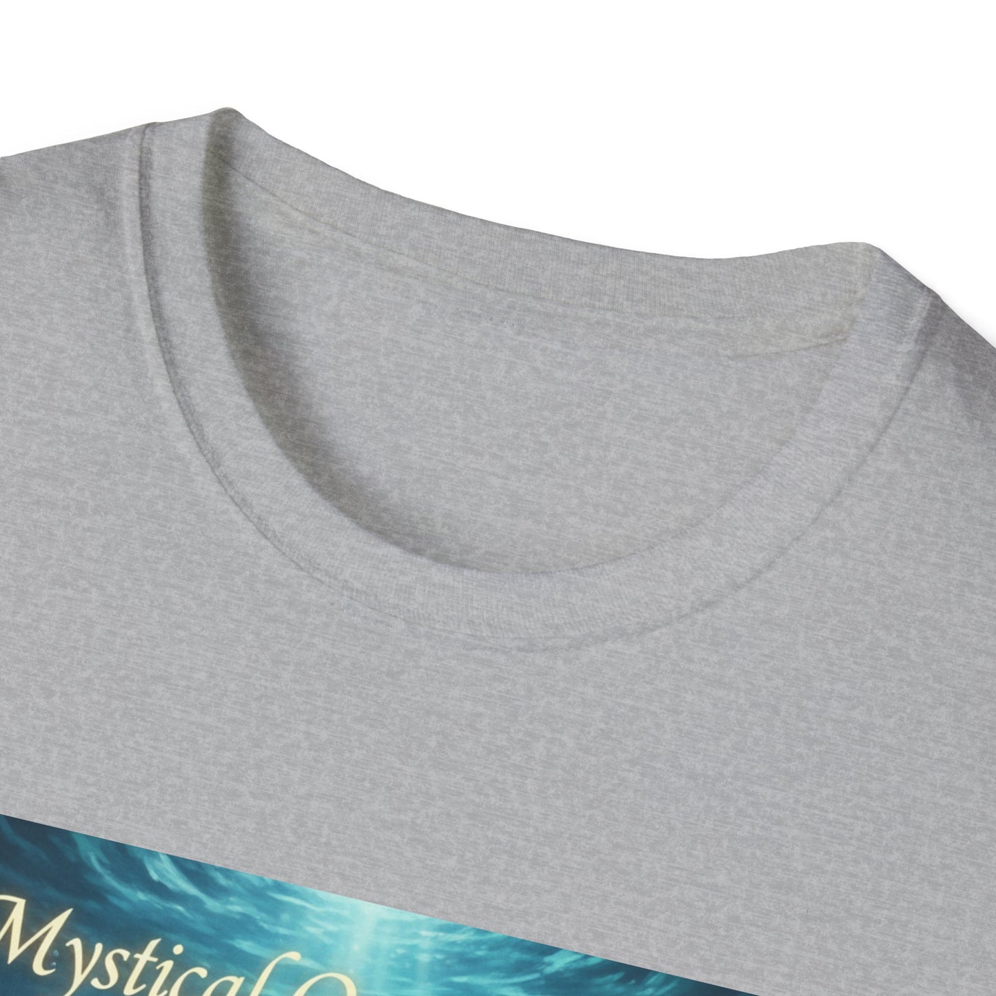 Mystical Ocean Bloom Unisex T-Shirt, Spiritual Tee, Ocean Lover Gift, Meditation Shirt, Eco-Friendly Apparel, Trendy Graphic Top