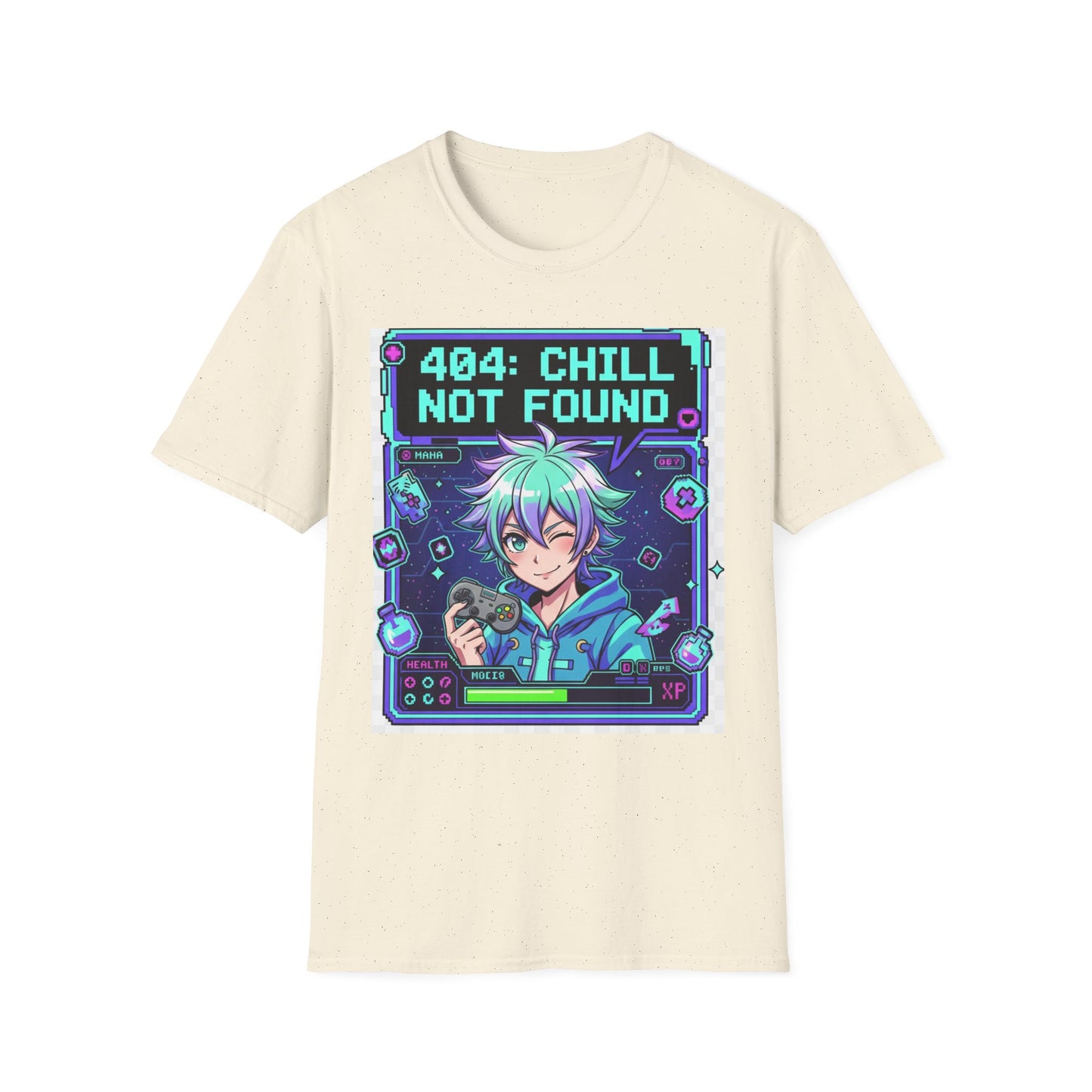 404 Chill Not Found T-Shirt, Gaming Tee for Fans, Casual Wear, Unique Gift for Gamers, Streetwear Style, Cool Graphic Shirt