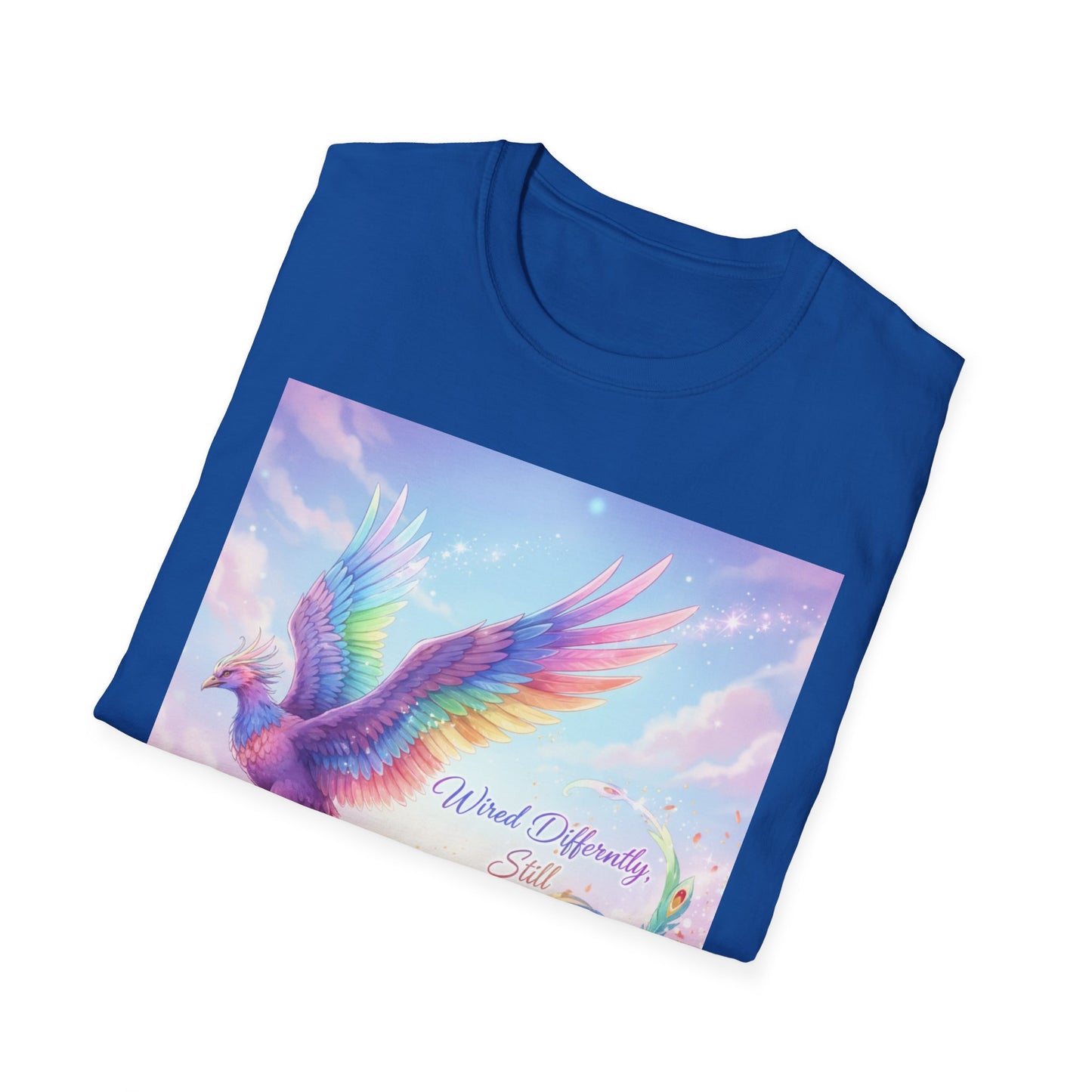Wired Differently Still Brilliant T-Shirt | ADHD Autism Pride Tee, Rainbow Phoenix Anime Top, Neurospicy Fantasy Shirt”