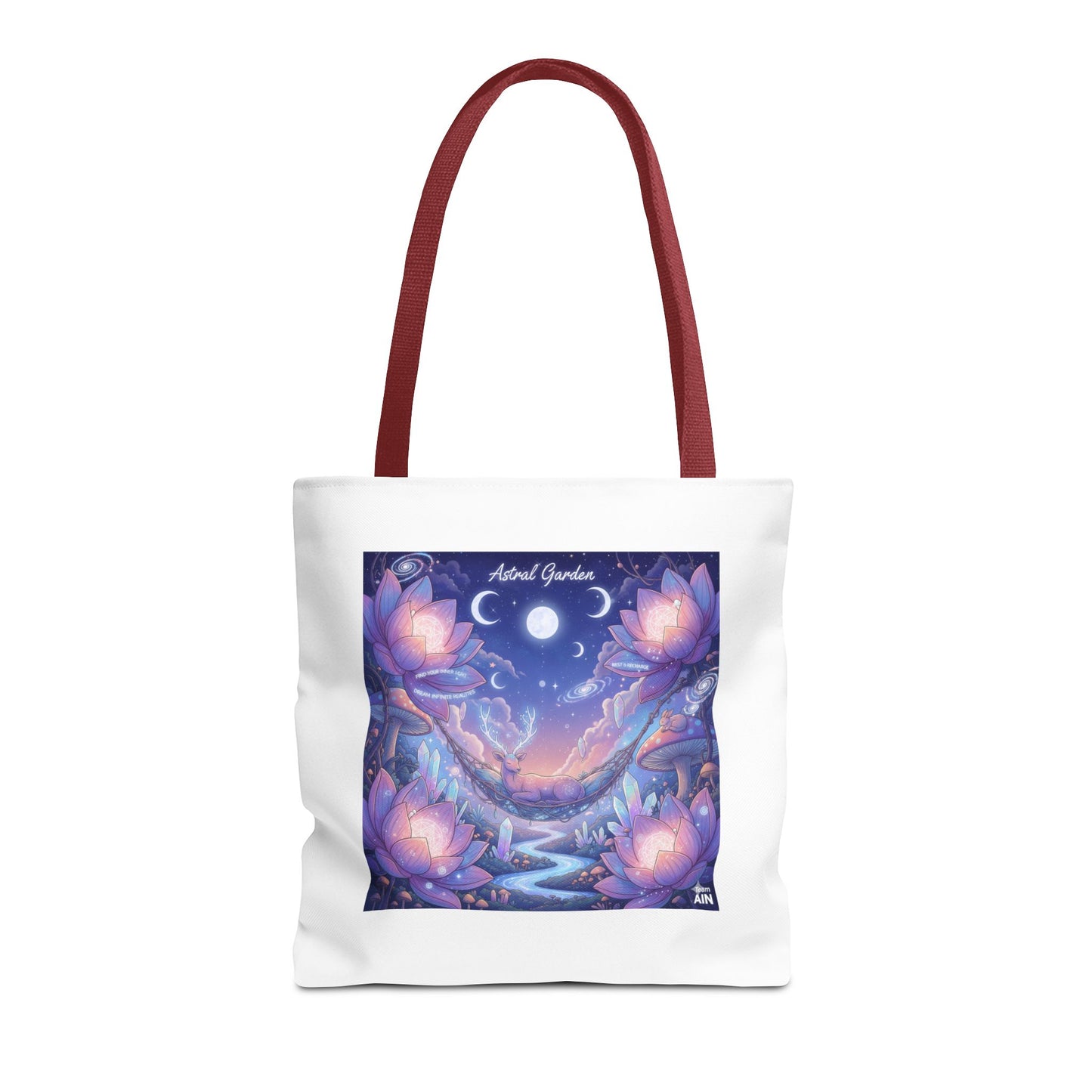 Mystical Floral Tote Bag | AOP Design, Day Out Bag, Eco-Friendly Shopper, Gift for Her, Floral Art Carryall