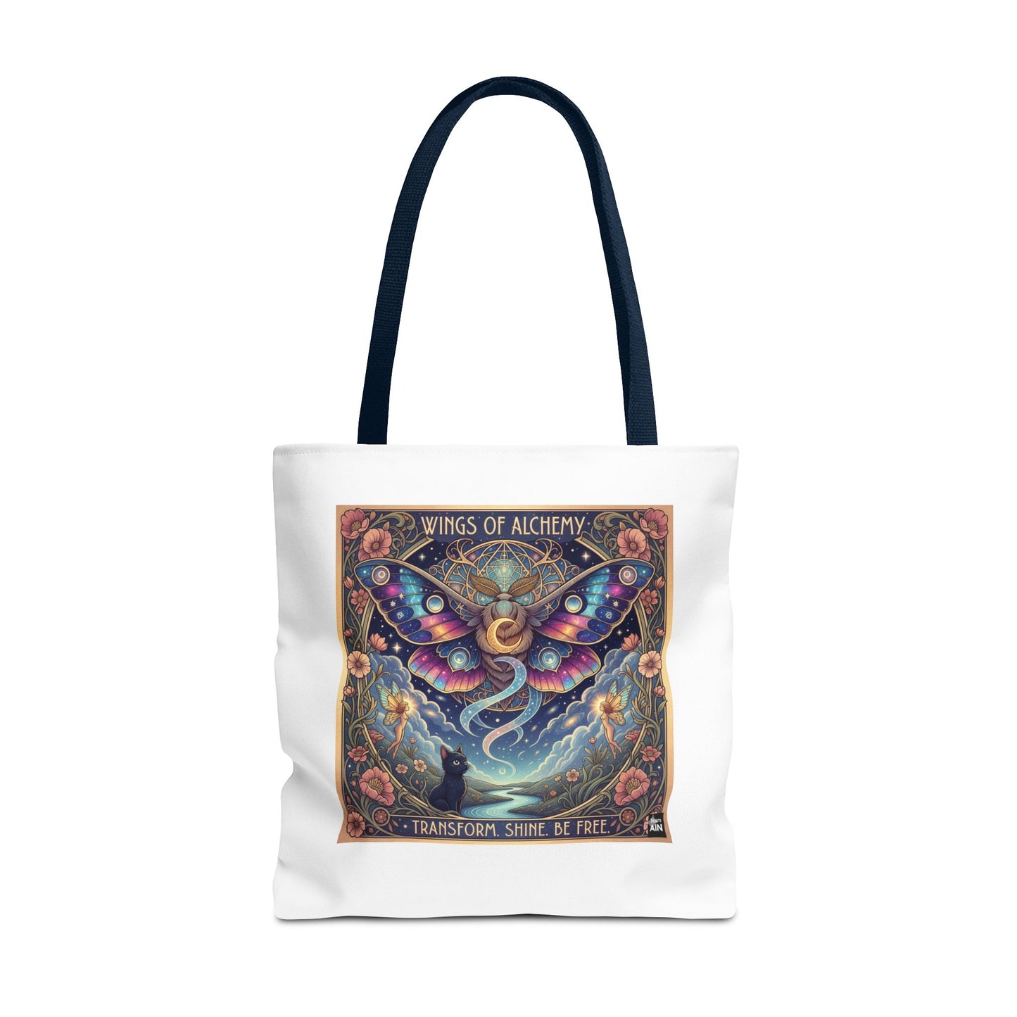 Wings of Alchemy Tote Bag - Transform, Shine, Be Free, Magical Art, Eco-Friendly Canvas Bag, Perfect Gift for Nature Lovers