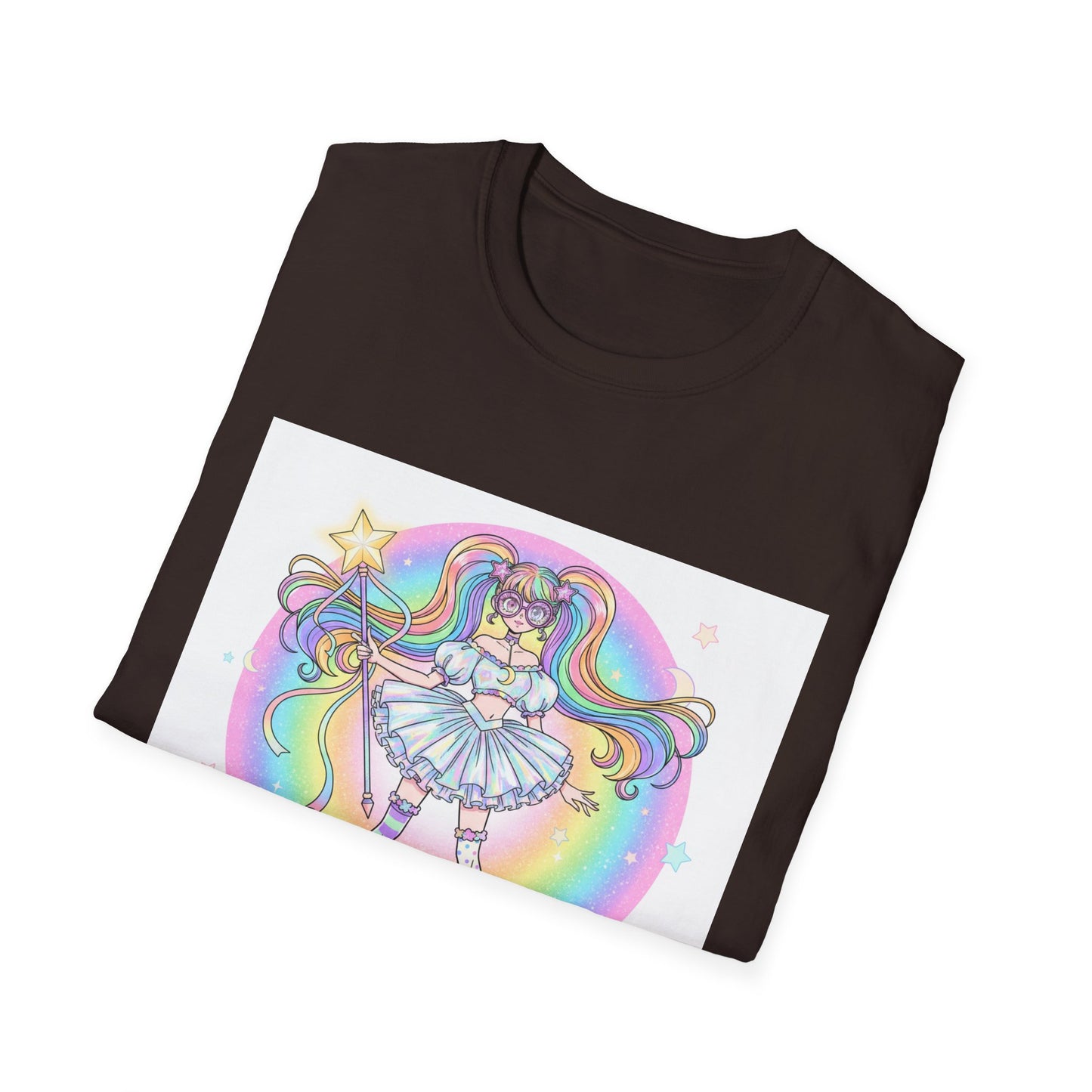 Rainbow Magic Unisex Softstyle T-Shirt - Cute Graphic Tee, Fun Gift, Anime Fans, Birthday Celebration, Everyday Wear