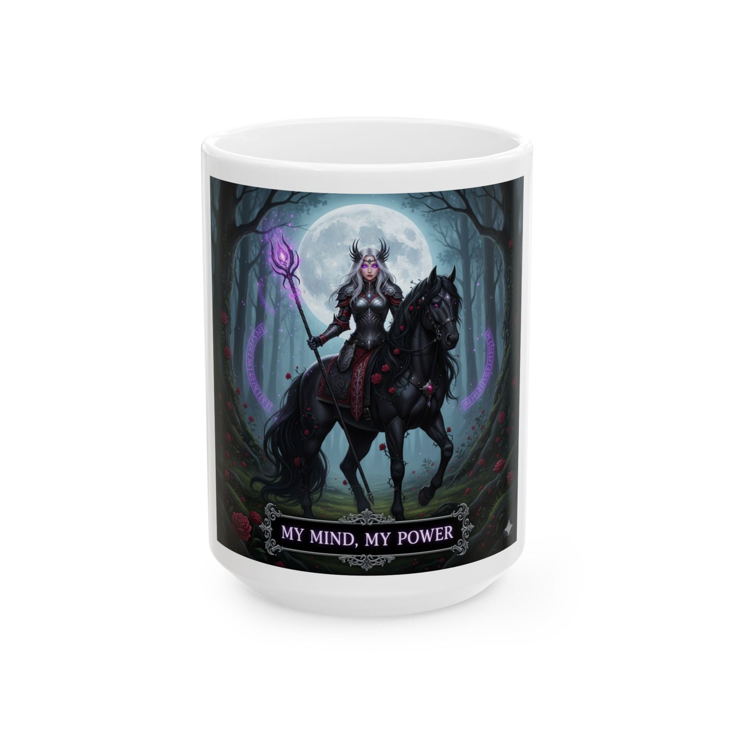 Mystical Empowerment Ceramic Mug, Fantasy Gift for Witchy Decor, Perfect for Coffee Lovers, Unique Gift for Celebrations, Magic-Themed Mug