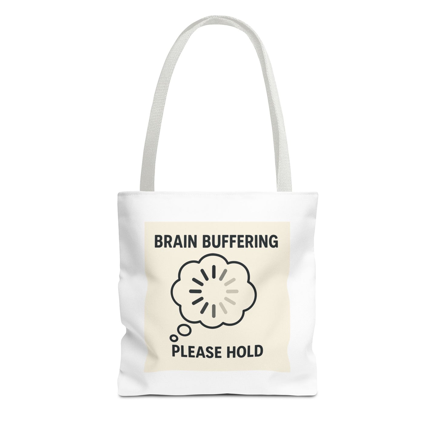Brain Buffering Tote Bag - Funny Gift for Students, Teachers, Brain Lovers, College Essentials, Quirky Holiday Carryall