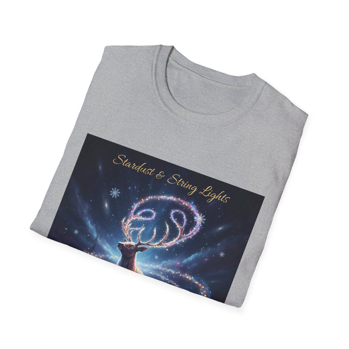 Stardust & String Lights T-Shirt – Cozy Cosmic Neurodivergent Winter Tee