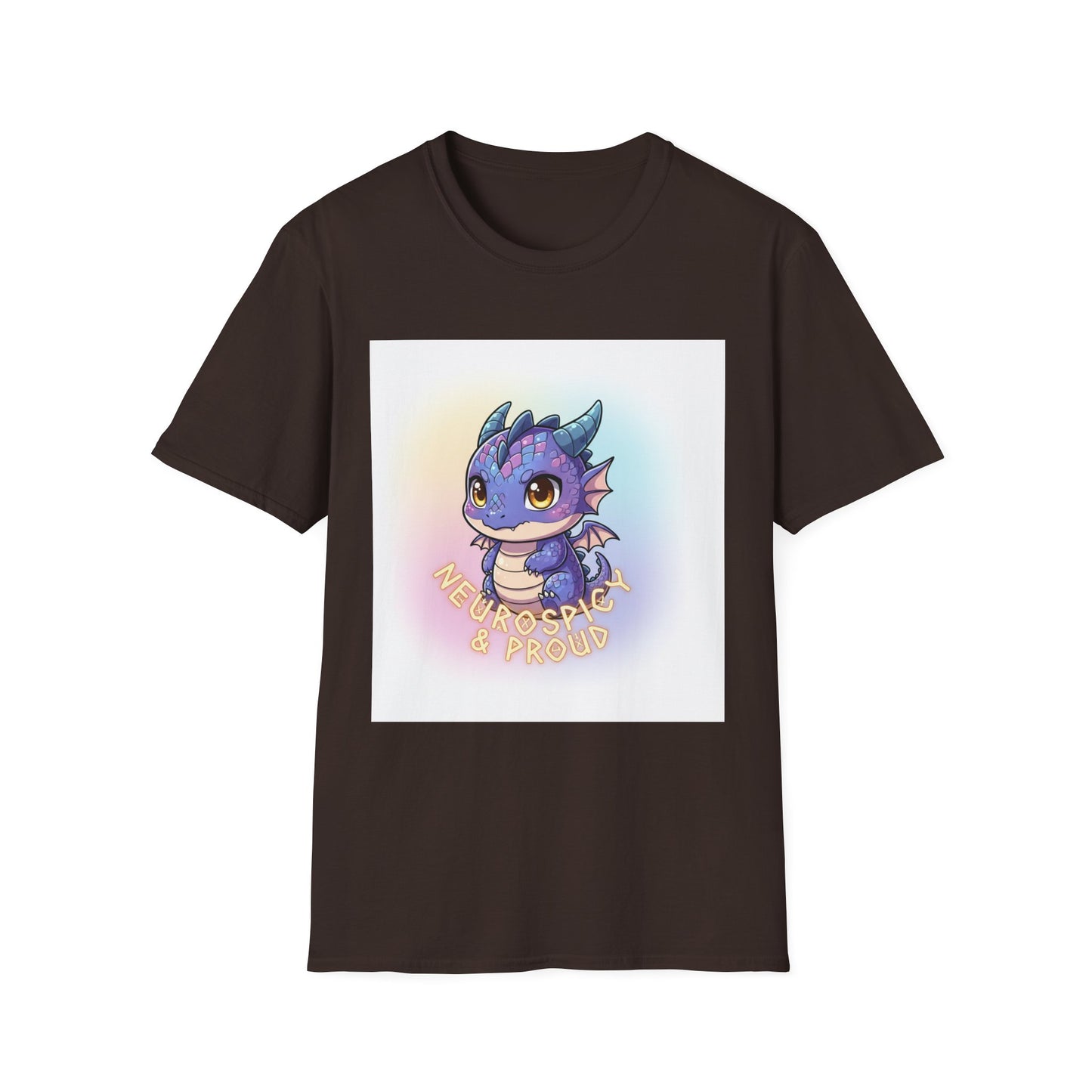 Neurospicy & Proud Dragon T-Shirt | Kawaii ADHD Pride Tee, Autism Acceptance Shirt, Cute Fantasy Anime Top