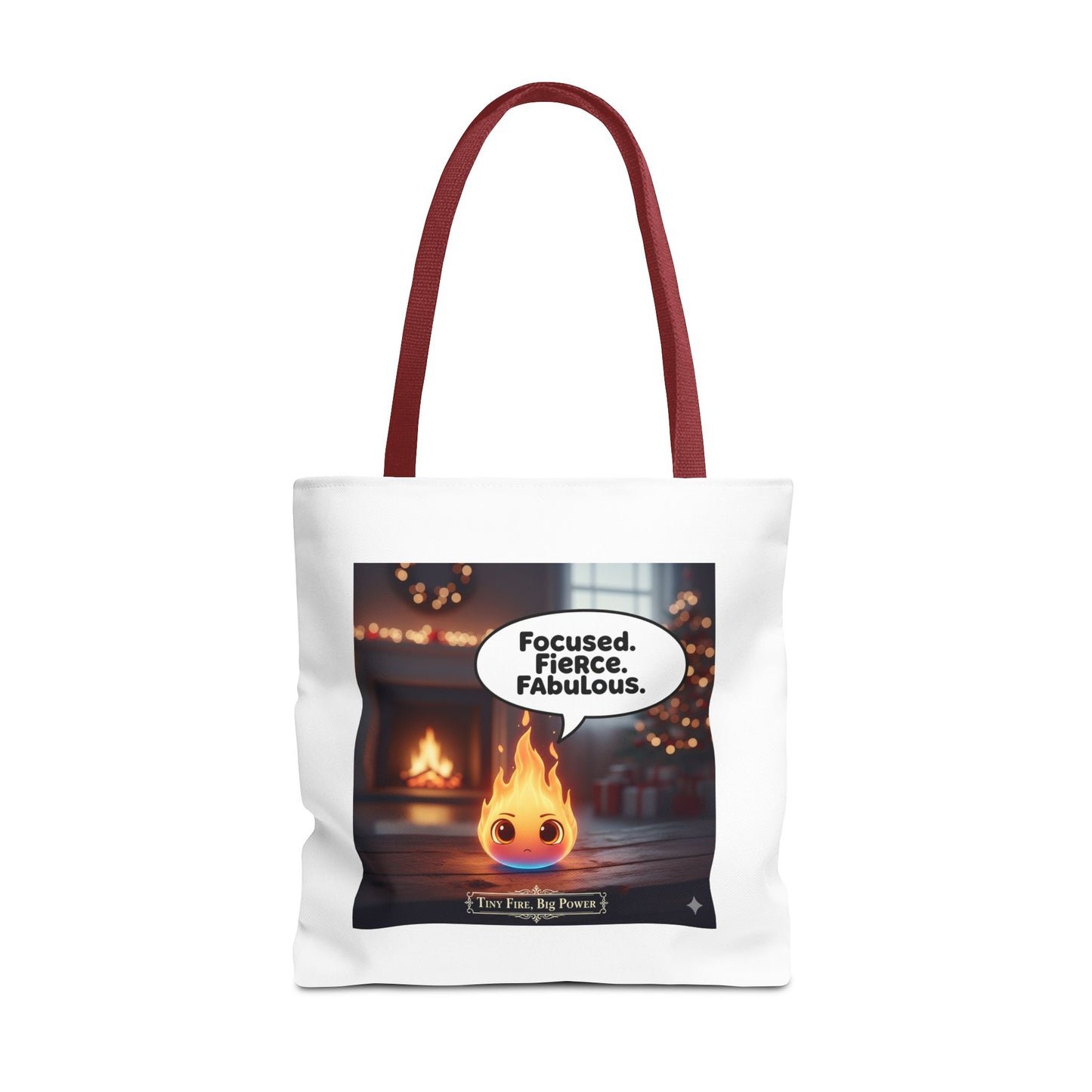 Fierce and Fabulous Tote Bag, Motivational Gift, Cute AOP Bag, Daily Use, Holiday Shopping, Unique Statement Accessory
