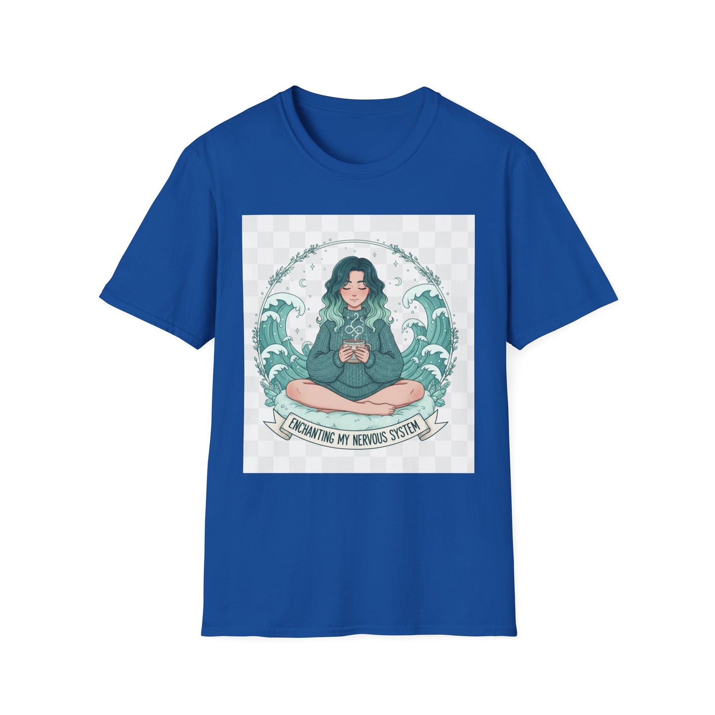 Enchanting My Nervous System T-Shirt | Cozy Mindfulness Tee, Neurospicy Self-Care Shirt, Calm Aesthetic Anime Top
