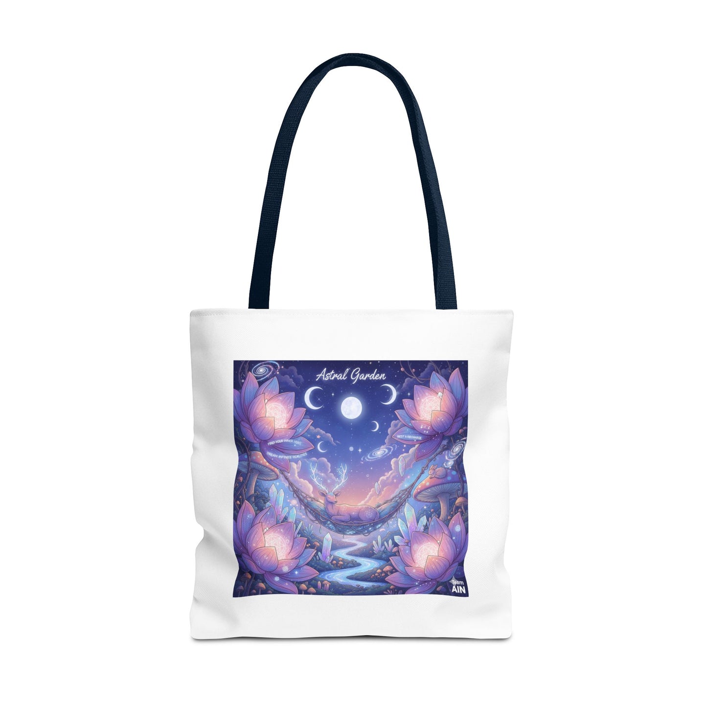 Mystical Floral Tote Bag | AOP Design, Day Out Bag, Eco-Friendly Shopper, Gift for Her, Floral Art Carryall