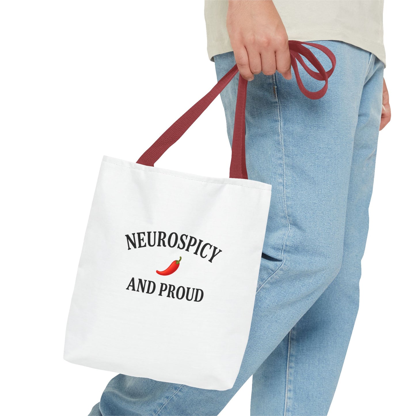 Neurospicy Pride Tote Bag - Fun Gift for Neurodivergent Friends, Shopping, Beach, Cute Carry-All, AOP Design