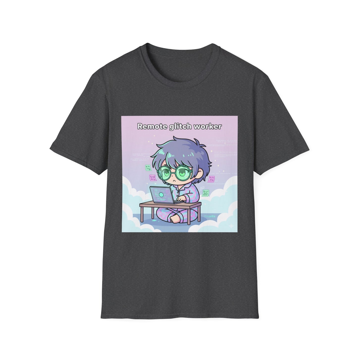 Chibi Hacker Tee – Remote Glitch Worker