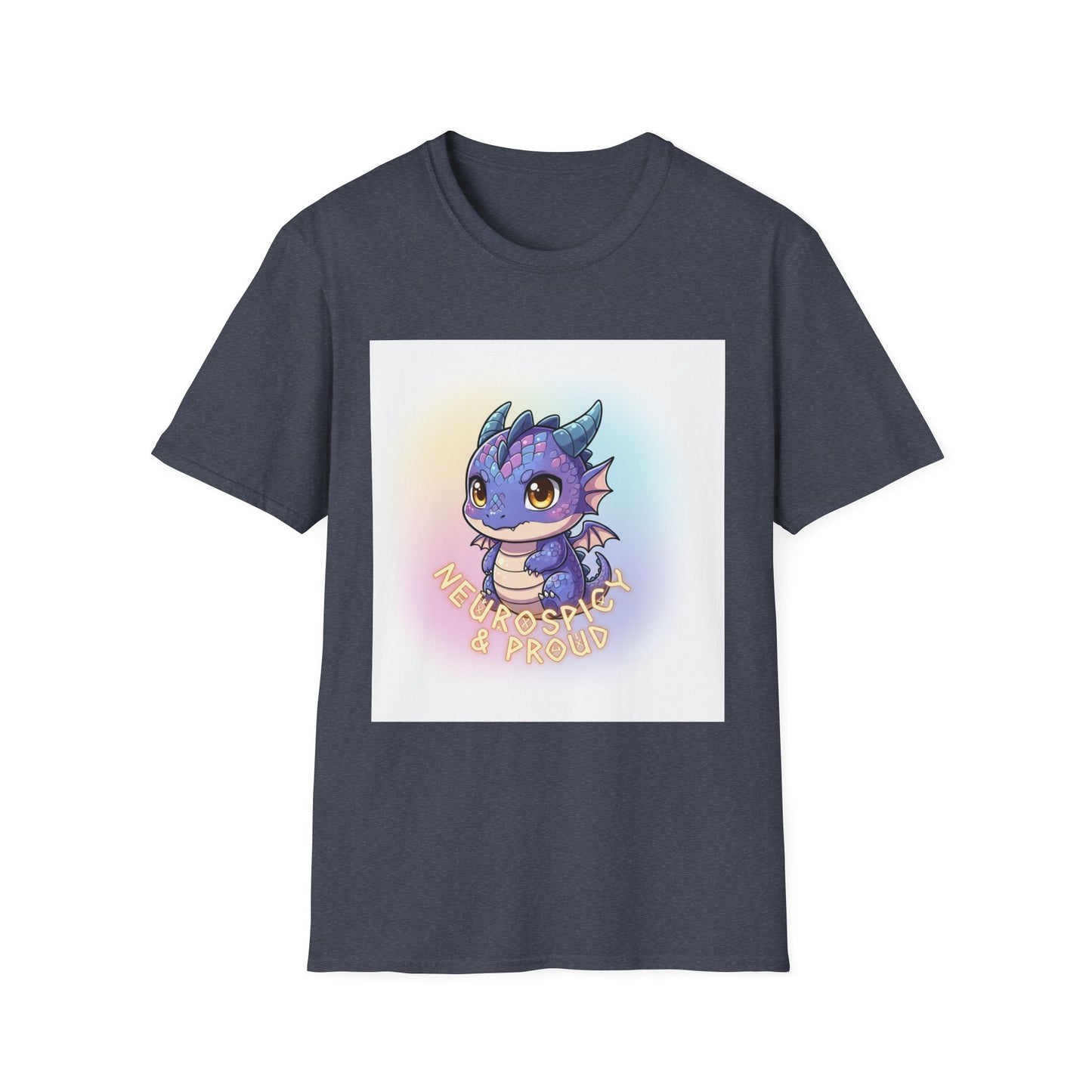 Neurospicy & Proud Dragon T-Shirt | Kawaii ADHD Pride Tee, Autism Acceptance Shirt, Cute Fantasy Anime Top