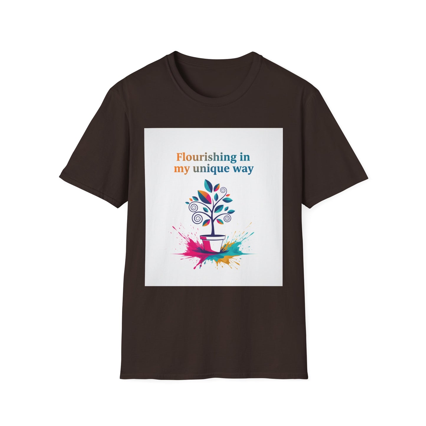 Flourishing Unique Way T-Shirt, Inspirational Tee, Motivational Gift, Nature Lovers Shirt, Unisex Softstyle Top, Unique Way Apparel