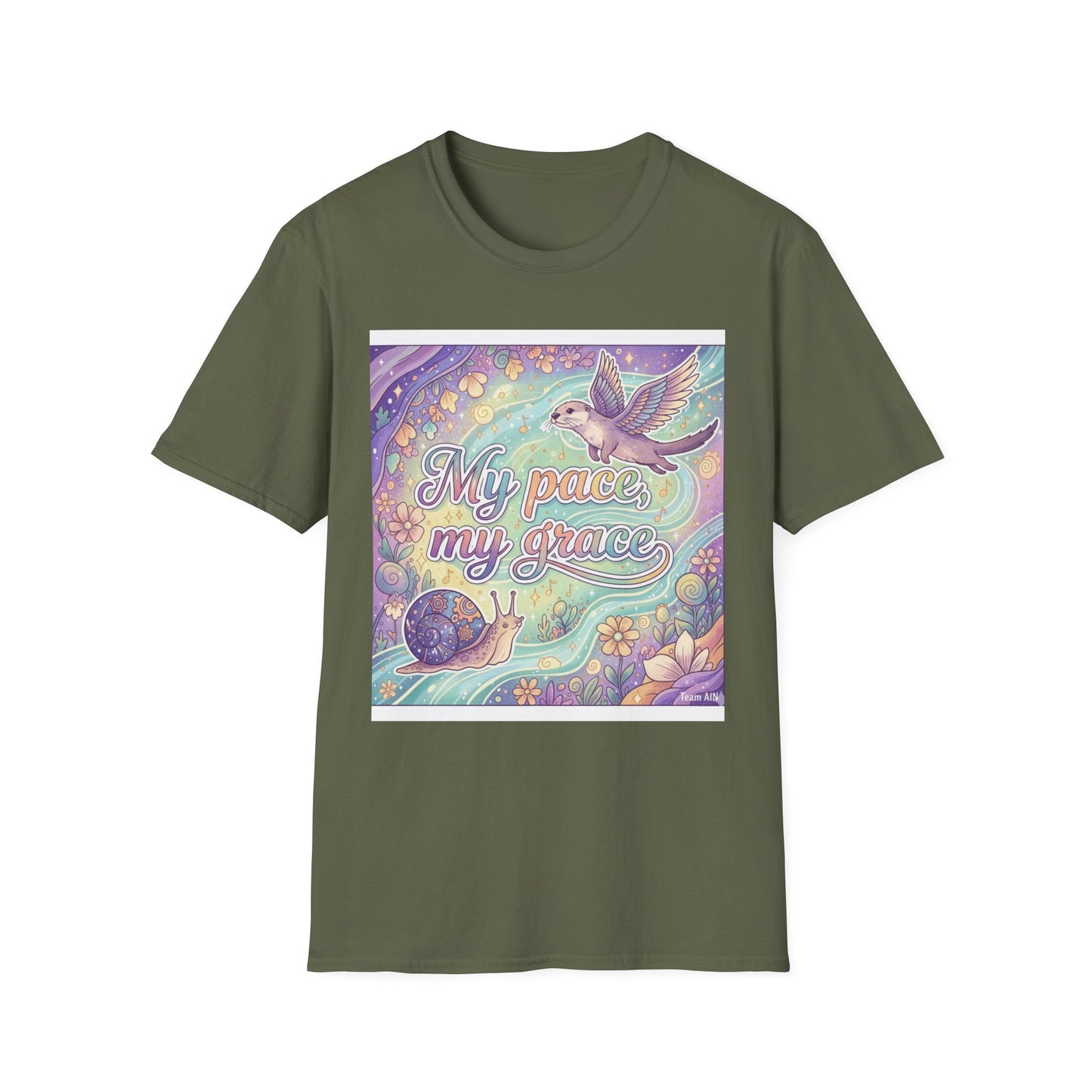 My Pace, My Grace Unisex Softstyle T-Shirt, Inspirational Quote Tee, Nature Lover Gift, Mindfulness Shirt, Comfortable Everyday Wear