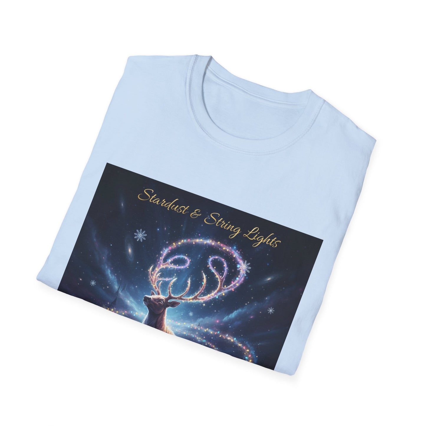 Stardust & String Lights T-Shirt – Cozy Cosmic Neurodivergent Winter Tee