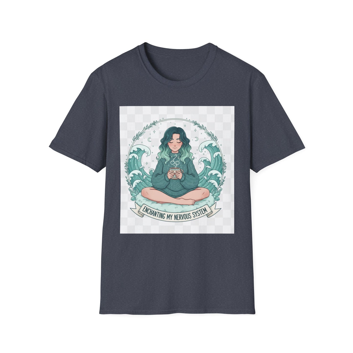 Enchanting My Nervous System T-Shirt | Cozy Mindfulness Tee, Neurospicy Self-Care Shirt, Calm Aesthetic Anime Top
