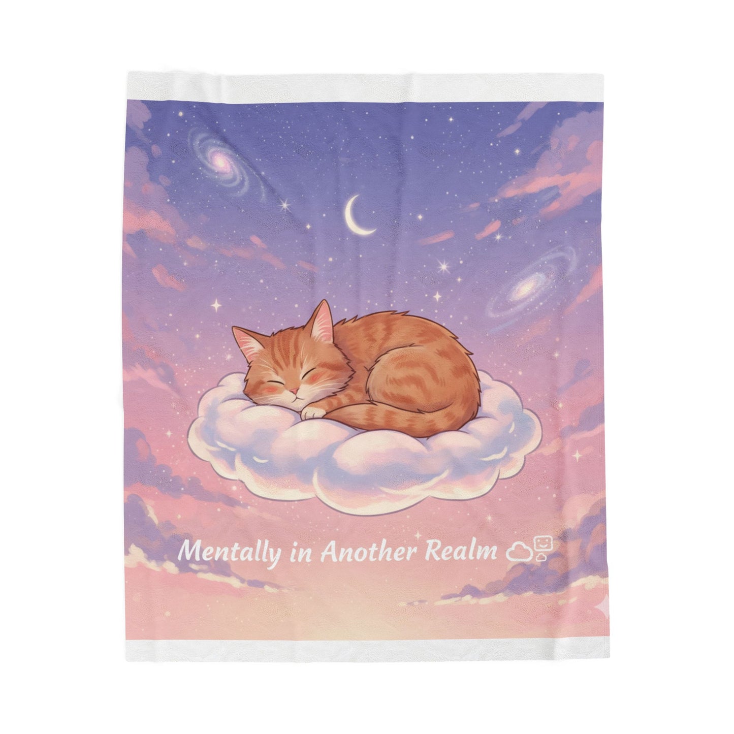 Mentally in Another Realm Cat Blanket | Dreamy Cosmic Throw