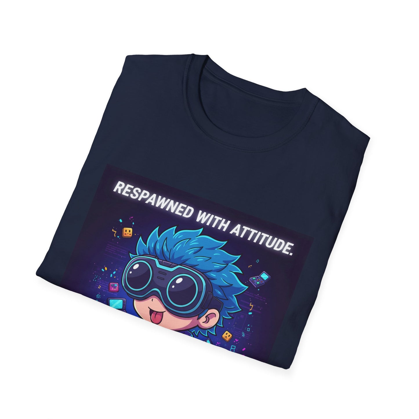 Chibi Gamer Tee – Respawned with Attitude