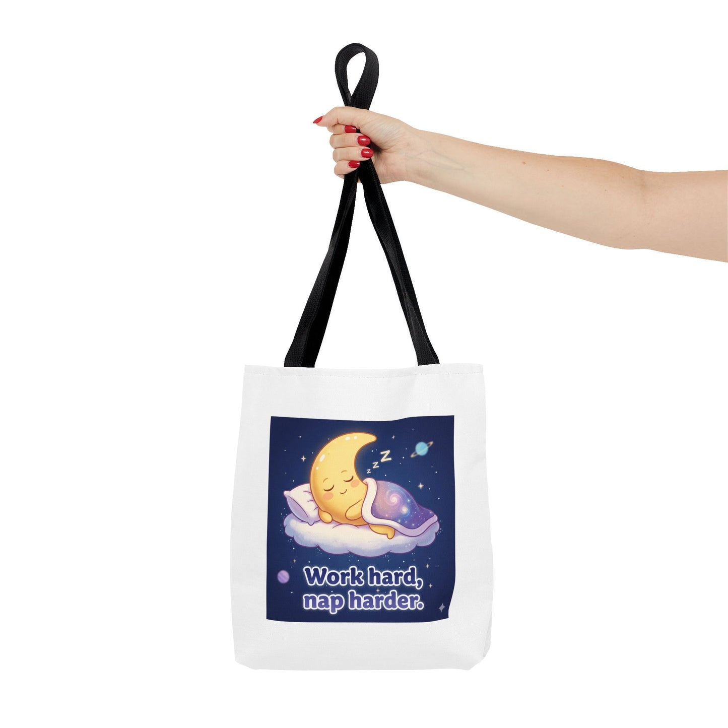 Whimsical Tote Bag Featuring 'Work Hard, Nap Harder' Design | Ideal for Students, Busy Moms, and Gift Giving | Perfect for Everyday, [...]