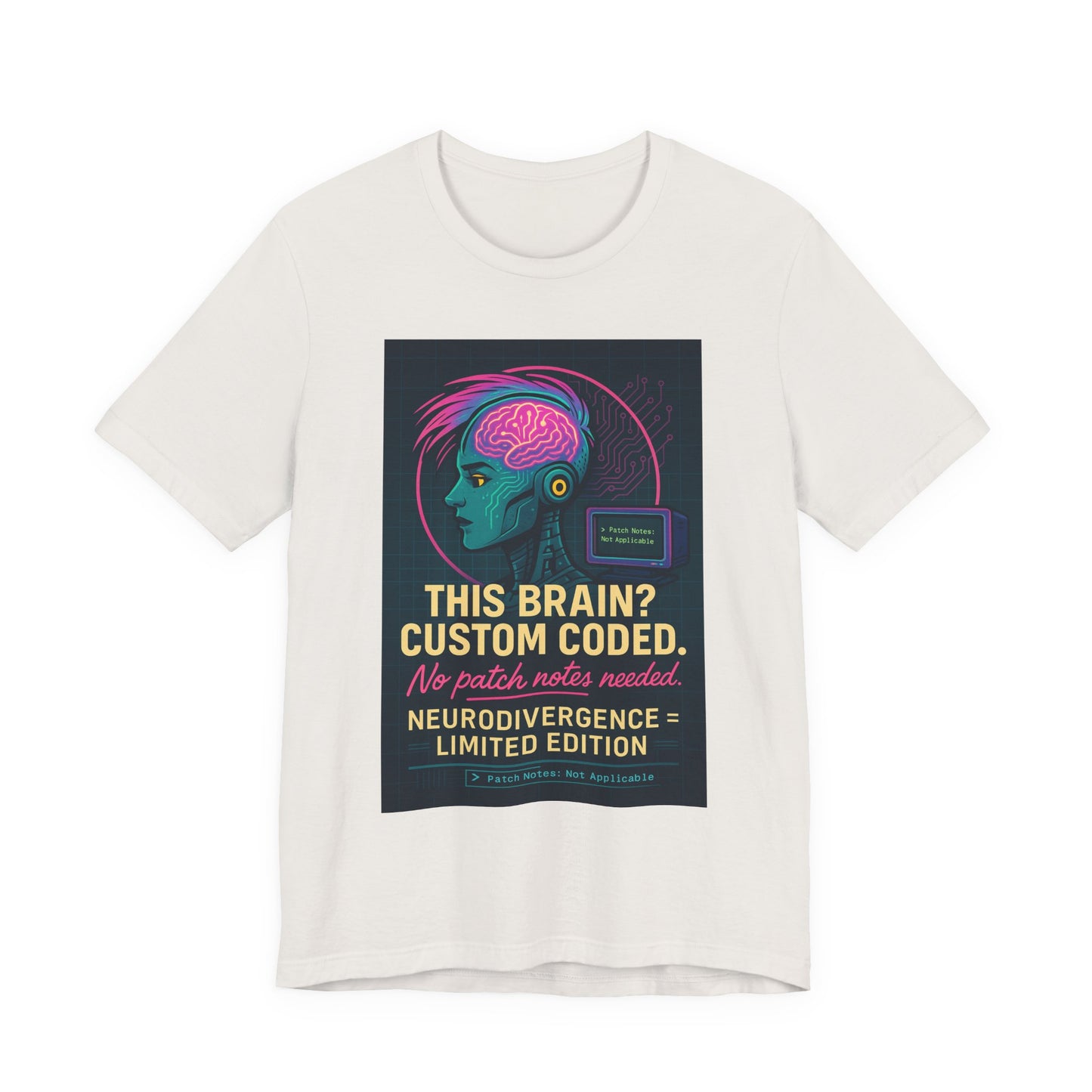 Limited Edition Neurodivergence Tee - This Brain? Custom Coded, Gift for Nerds, Geek Fashion, Unique Graphic Shirt, Mental Health Awareness