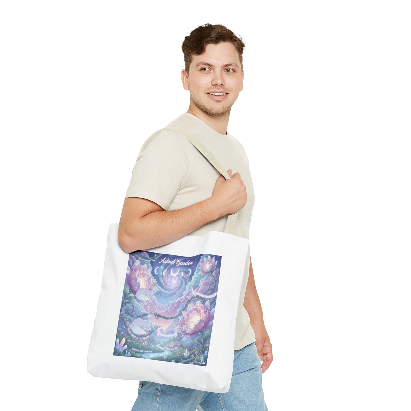 Artistic Garden Tote Bag - Unique Canvas Bag for Nature Lovers, Art Lovers, Eco-Friendly, Gift for Her, Shopping Bag, Beach Bag