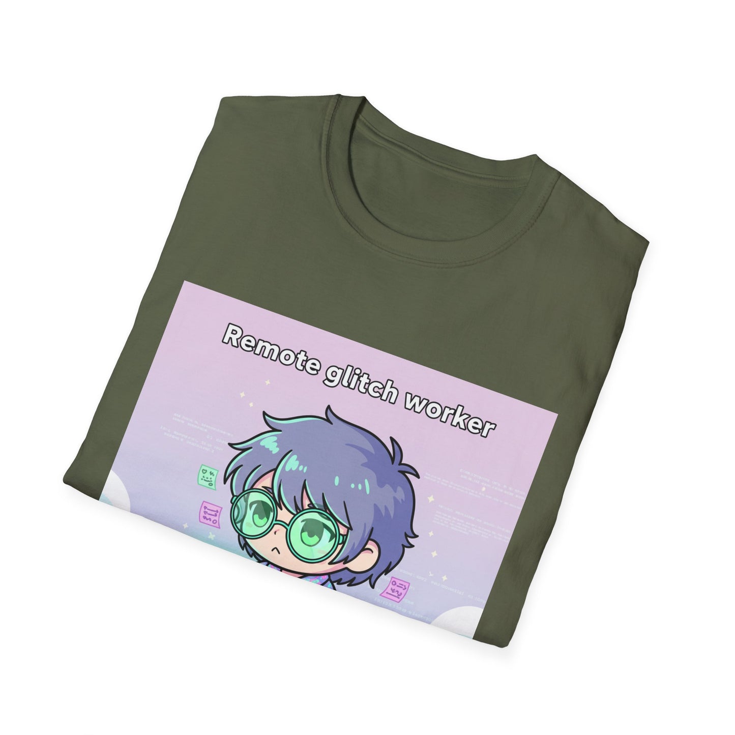 Chibi Hacker Tee – Remote Glitch Worker