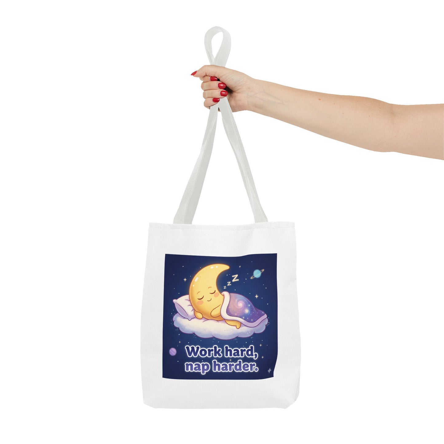 Whimsical Tote Bag Featuring 'Work Hard, Nap Harder' Design | Ideal for Students, Busy Moms, and Gift Giving | Perfect for Everyday, [...]