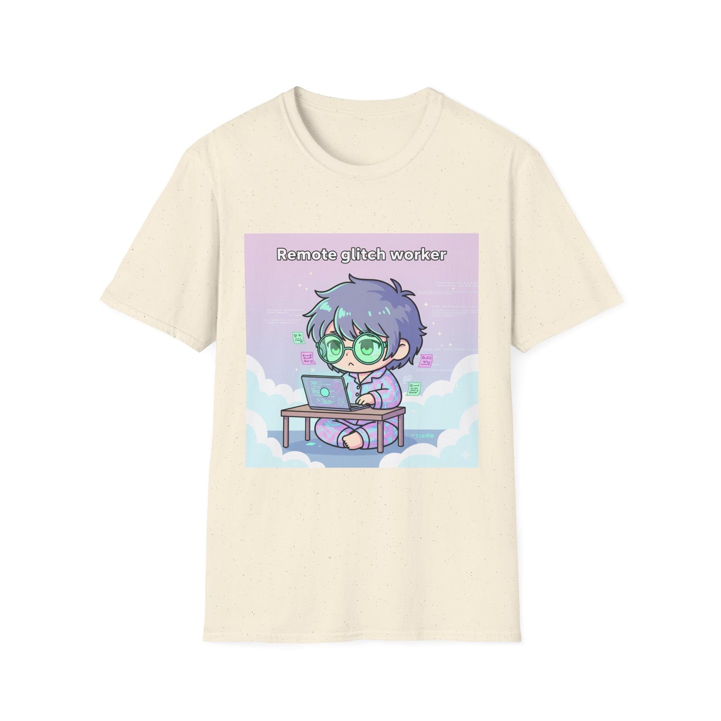 Chibi Hacker Tee – Remote Glitch Worker