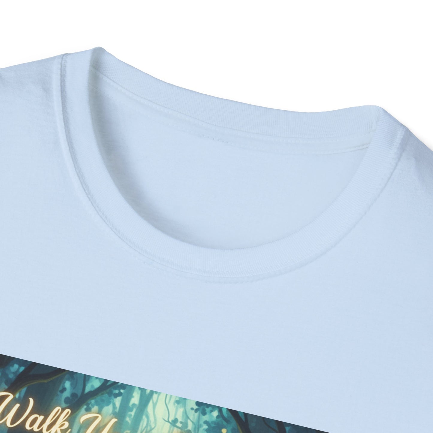 Wolf Forest Unisex Softstyle T-Shirt, Nature Lover Tee, Bohemian Graphic Shirt, Gifts for Adventurers, Vintage Animal Art