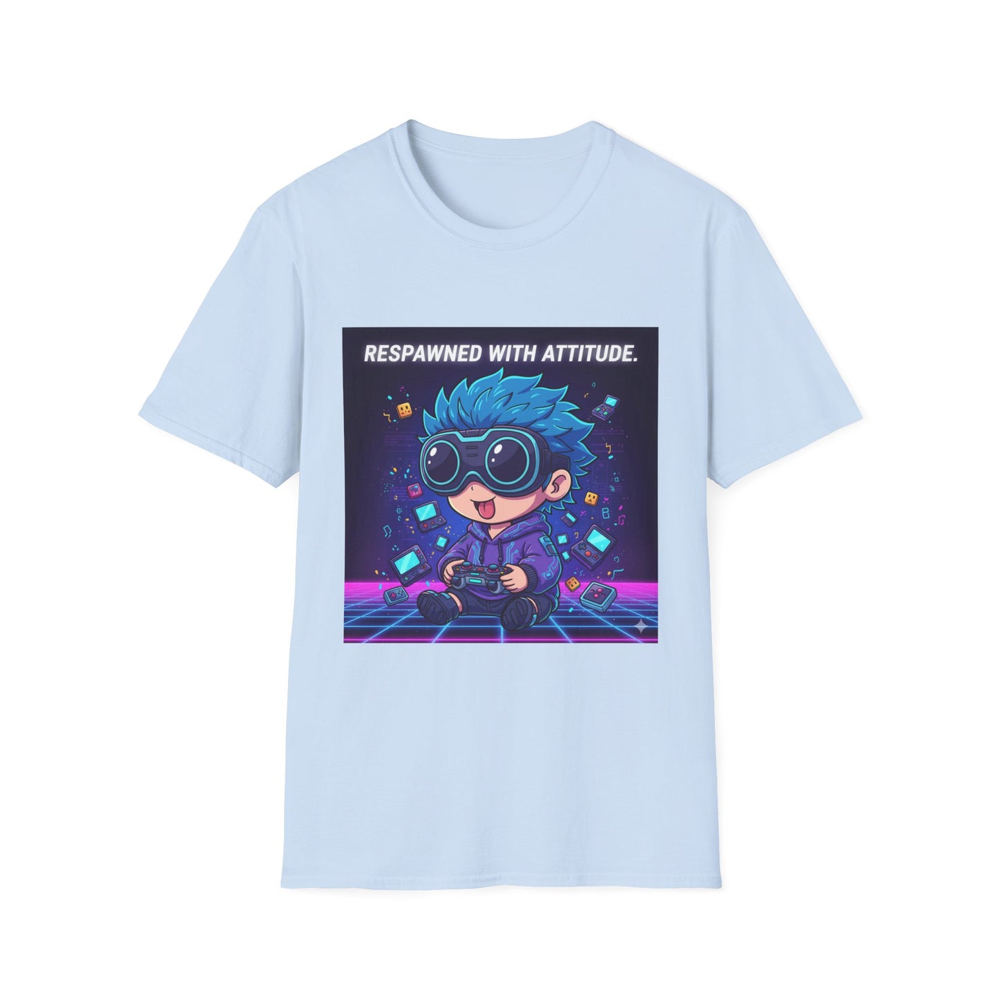 Chibi Gamer Tee – Respawned with Attitude