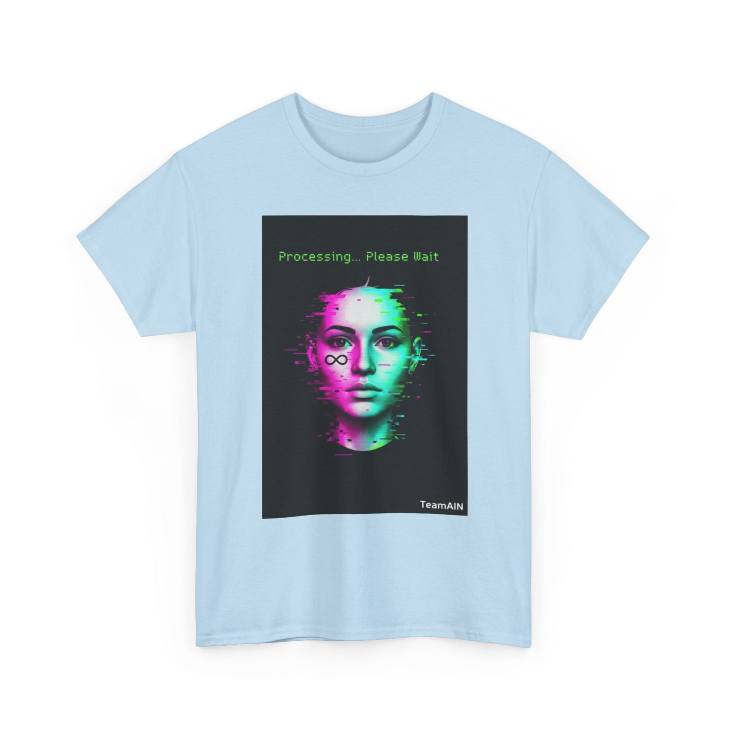 Retro Digital Art Tee, Processing Please Wait Shirt, Unisex Cotton T-Shirt, Techy Graphic Tee, Unique Gift for Gamers, Artsy Fashion