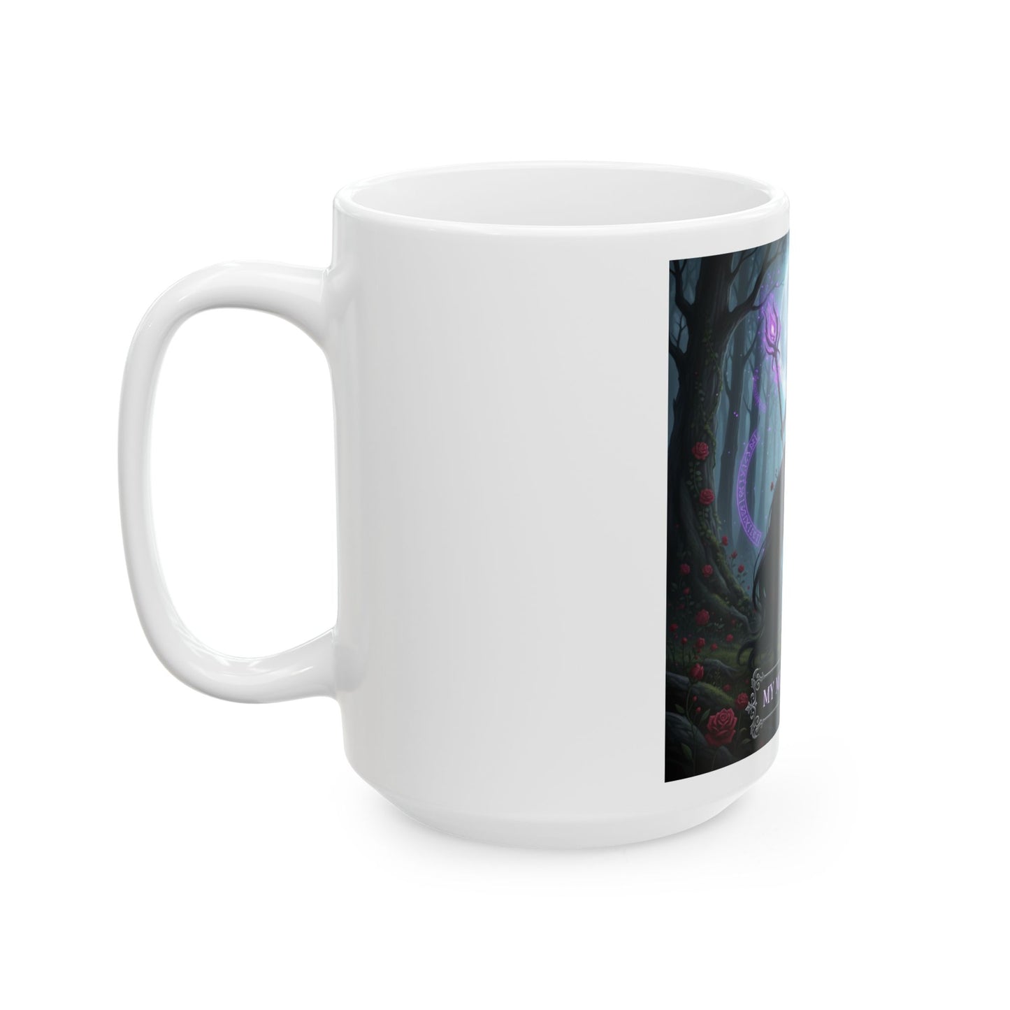 Mystical Empowerment Ceramic Mug, Fantasy Gift for Witchy Decor, Perfect for Coffee Lovers, Unique Gift for Celebrations, Magic-Themed Mug