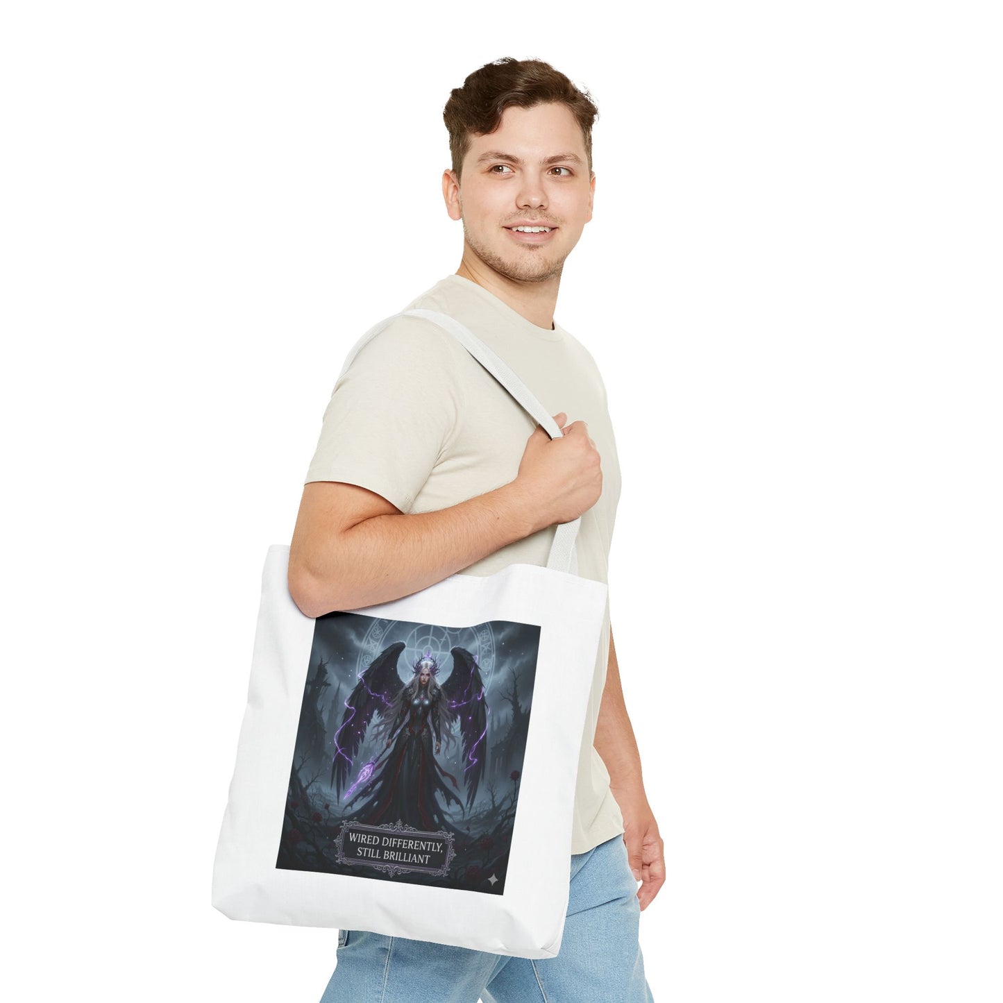 Wired Differently Still Brilliant Gothic Tote Bag | Dark Fantasy Pride