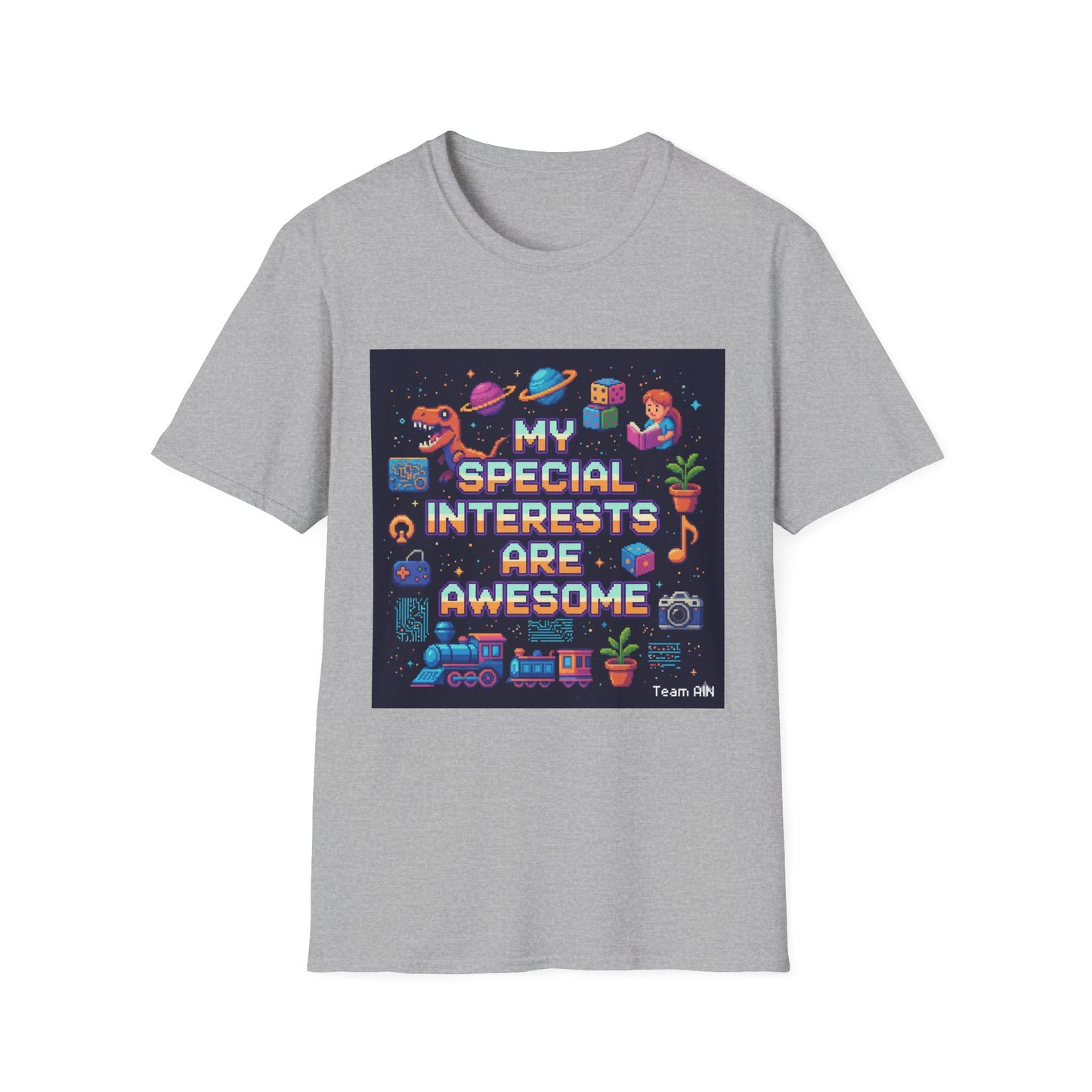 "My Special Interests Are Awesome" Autism-Inclusive T-Shirt – Sport Grey Unisex Tee