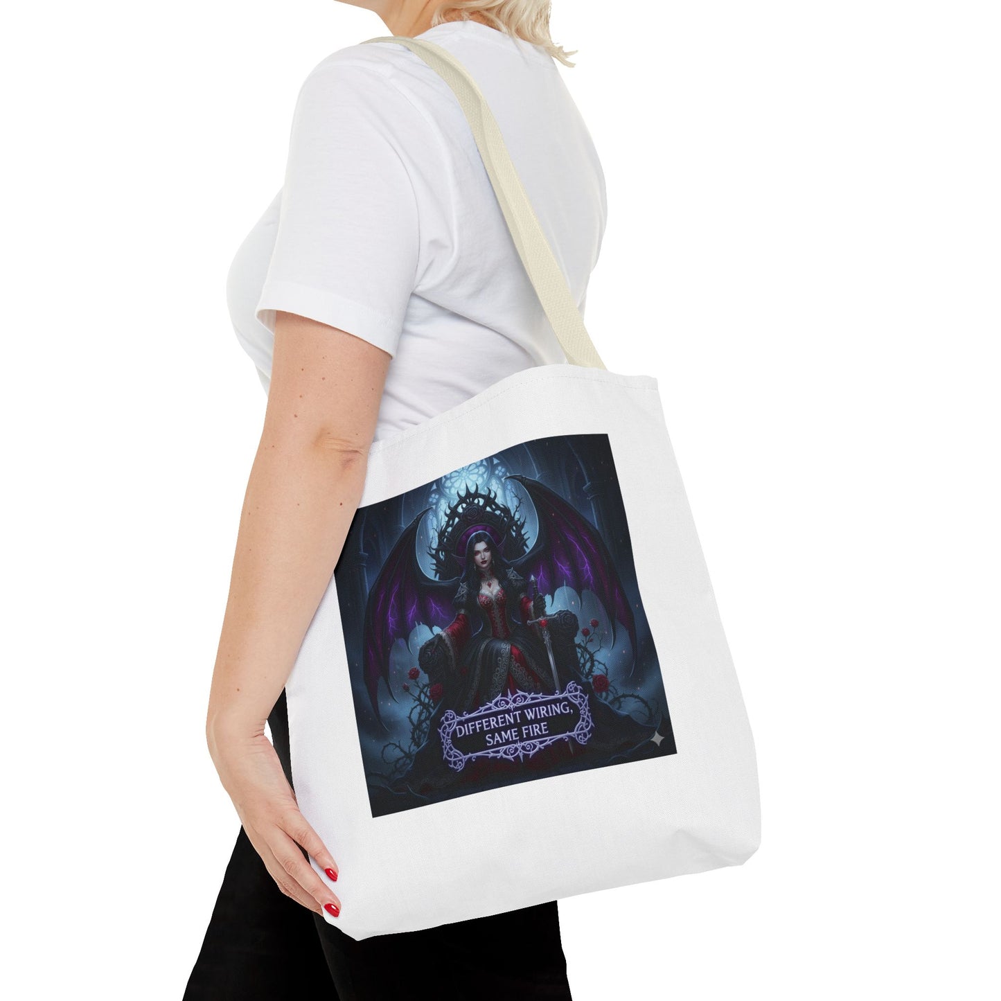 Different Wiring Same Fire Gothic Tote Bag | Dark Empowerment