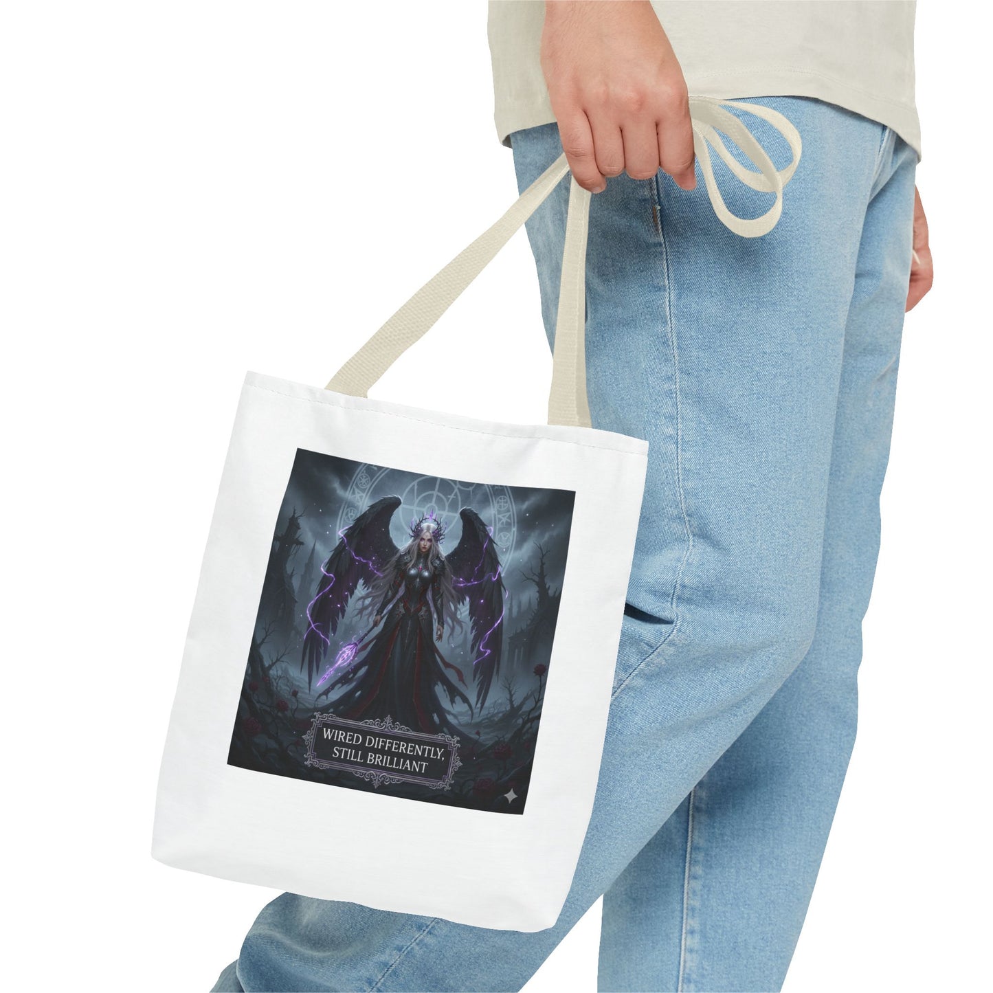 Wired Differently Still Brilliant Gothic Tote Bag | Dark Fantasy Pride