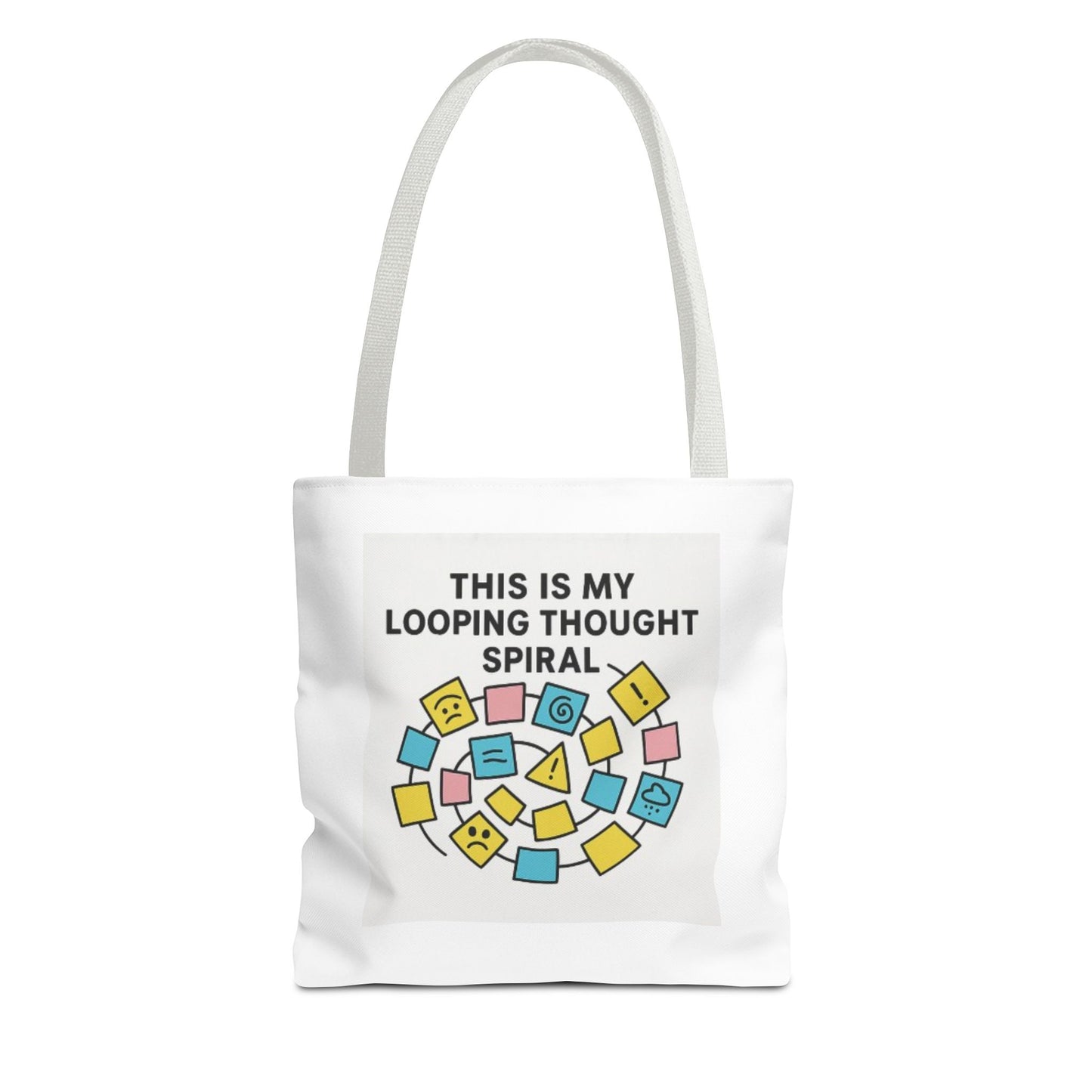 Thought Spiral Tote Bag, Funny Shopping Tote, Gift for Students, Creative Carryall, Unique Tote for Artists, Everyday Use Bag