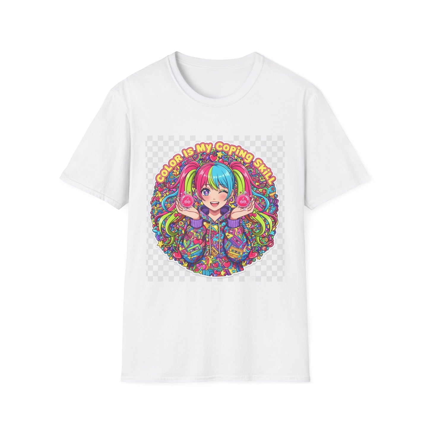 Color My Coping Unisex Softstyle T-Shirt, Fun Graphic Tee, Gift for Adults, Casual Wear, Artsy Apparel, Summer Shirt